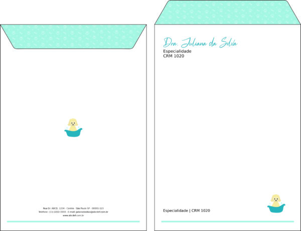 Envelope Saco 24x34cm Veterinário Enns Envelope Saco 24x34cm Veterinário Enns