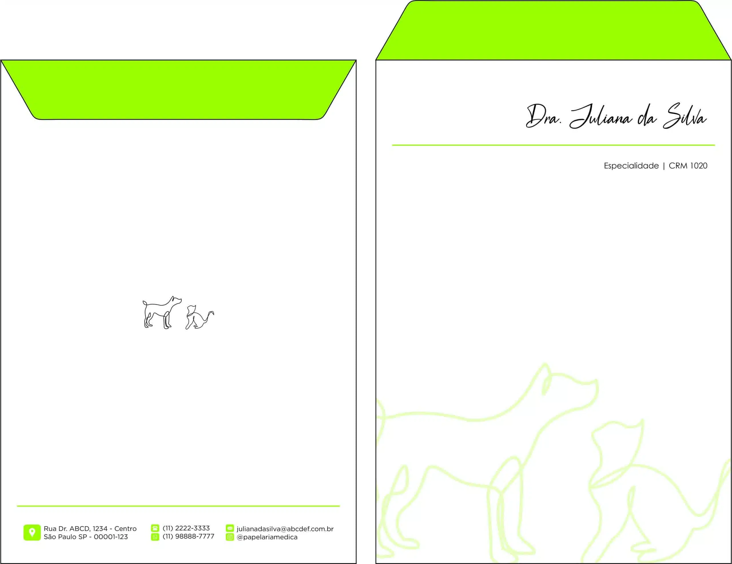 Envelope Saco 24x34cm Veterinário Leobens