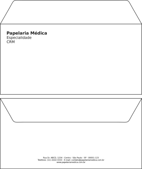 Envelope Ofício (Carta) Clínica Geral Minya Envelope Ofício (Carta) Clínica Geral Minya