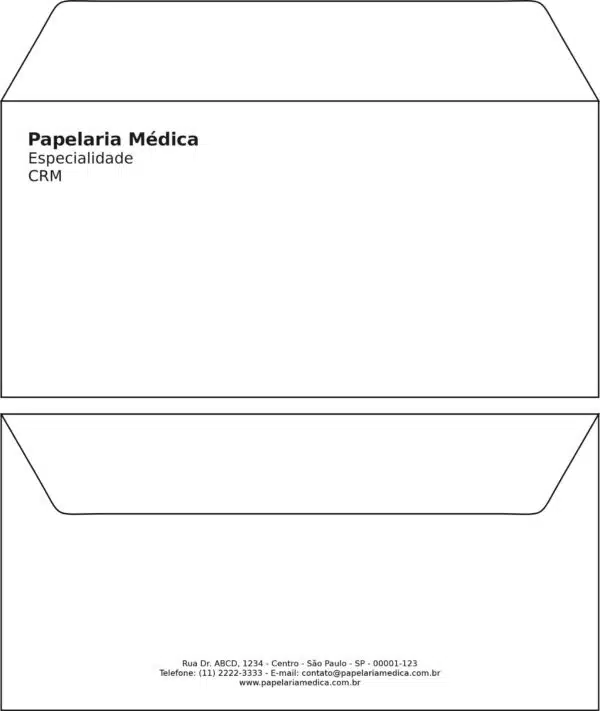Envelope Ofício (Carta) Clínica Geral Minya Envelope Ofício (Carta) Clínica Geral Minya