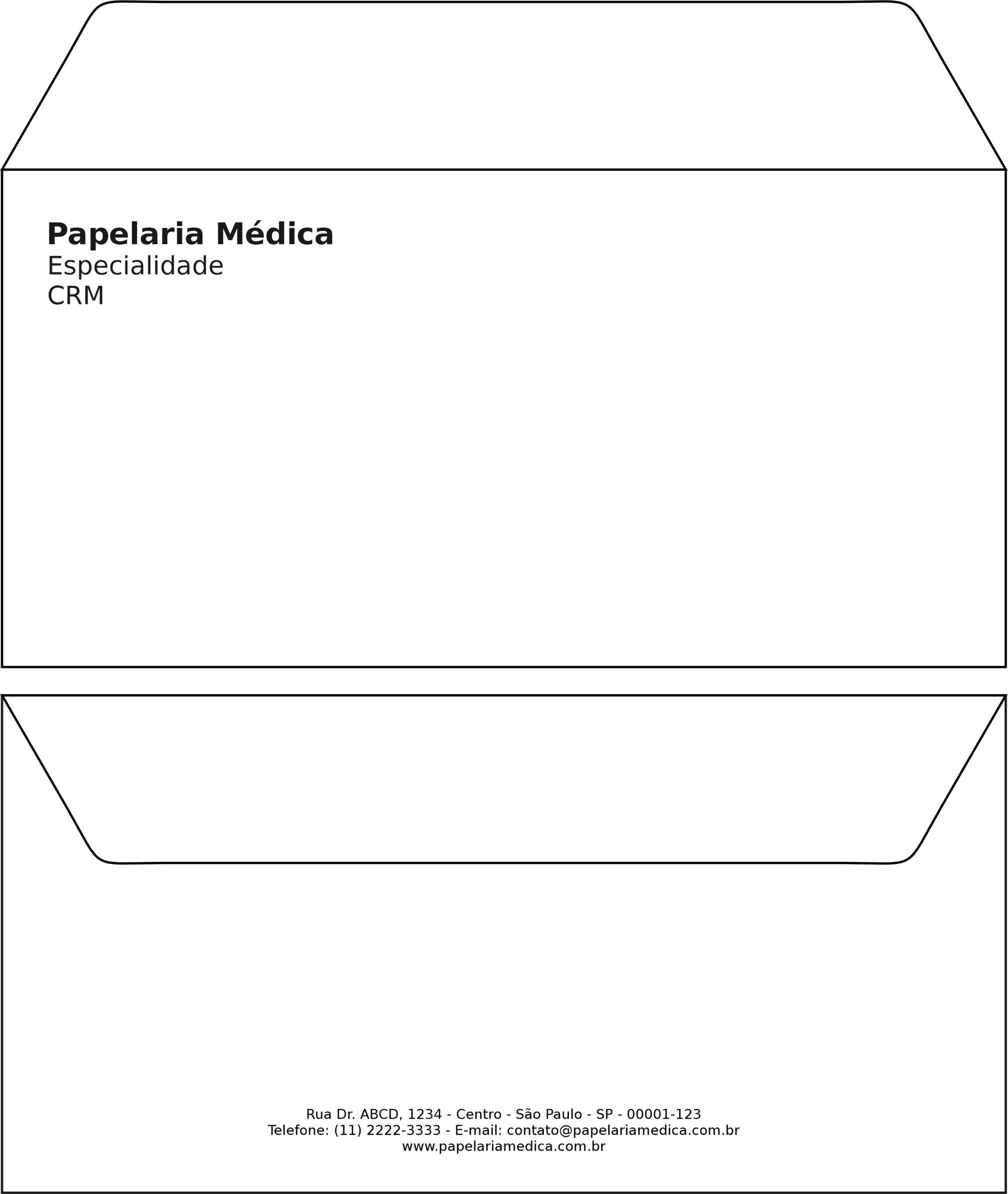 Envelope Ofício (Carta) Clínica Geral Minya