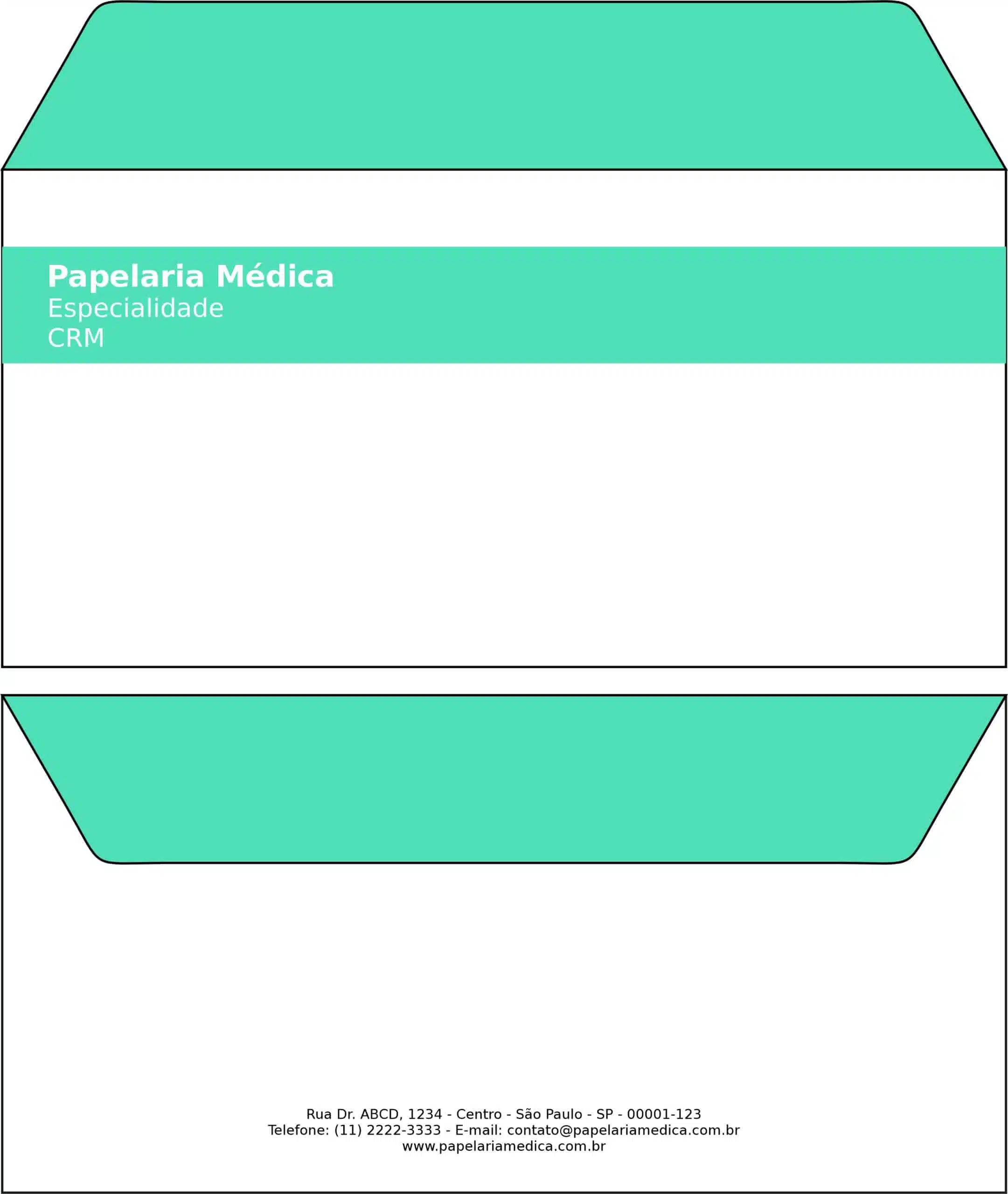 Envelope Ofício (Carta) Clínica Geral Dendera