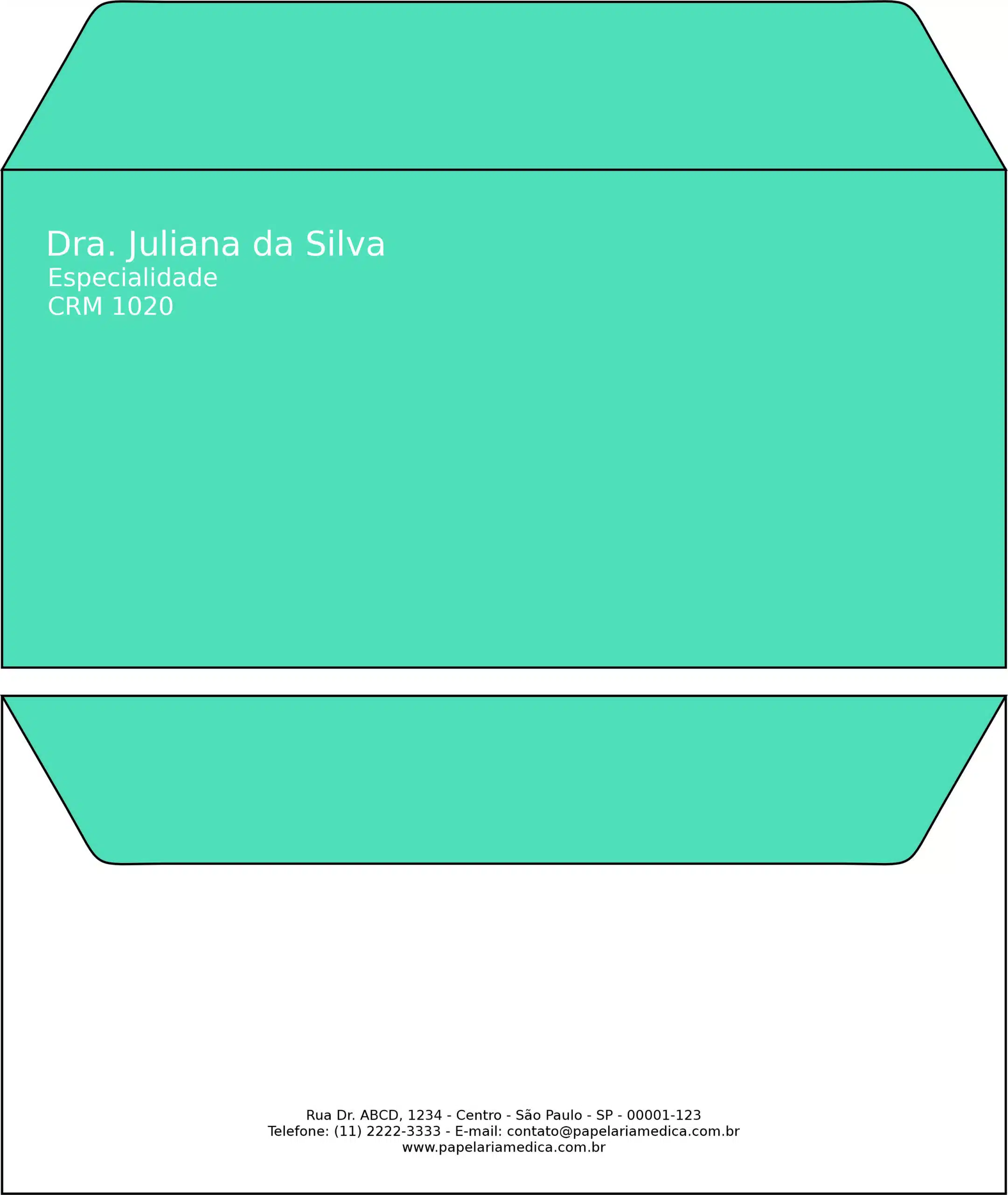 Envelope Ofício (Carta) Clínica Geral Esna