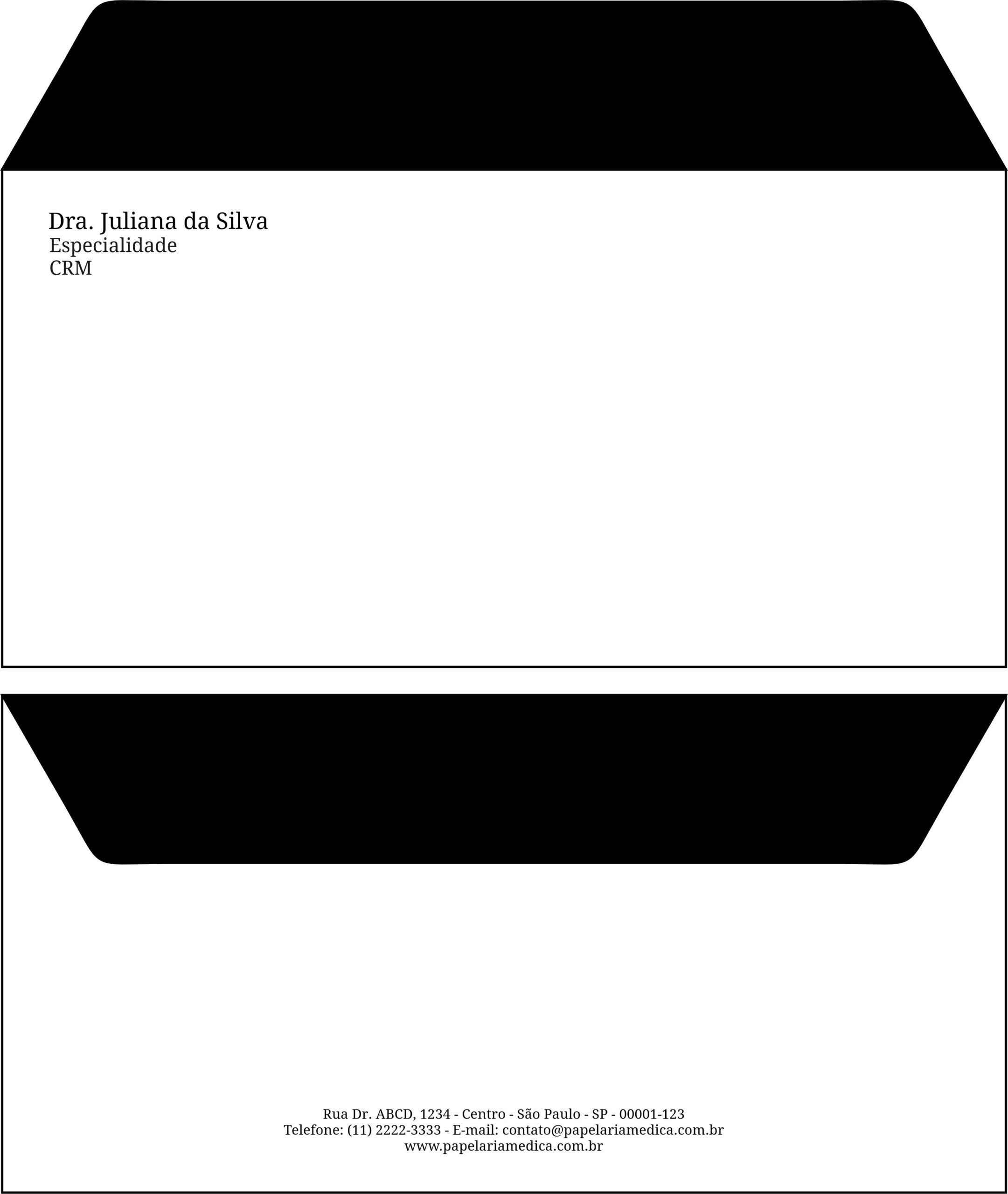 Envelope Ofício (Carta) Clínica Geral Qina