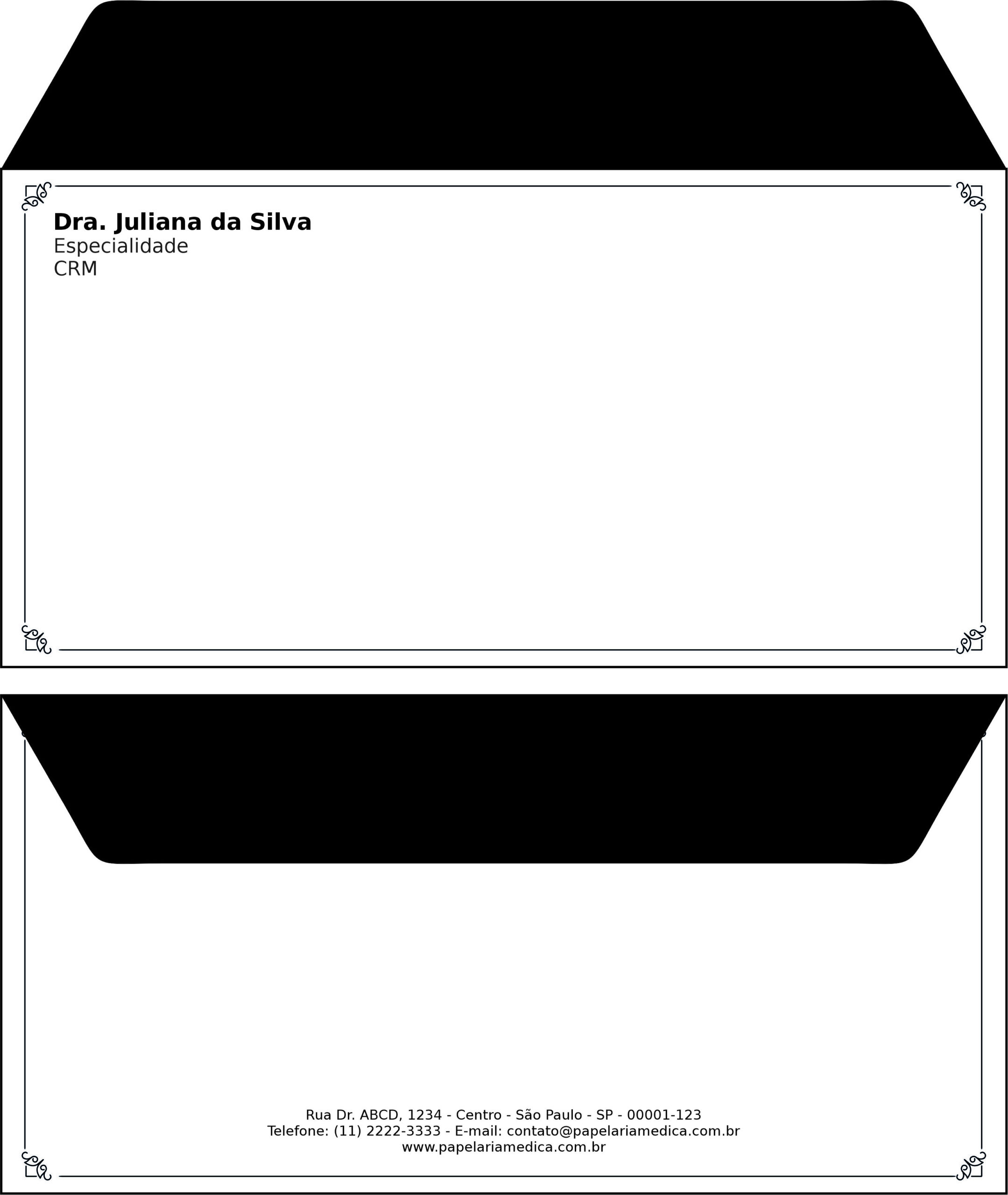 Envelope Ofício (Carta) Clínica Geral Tanta