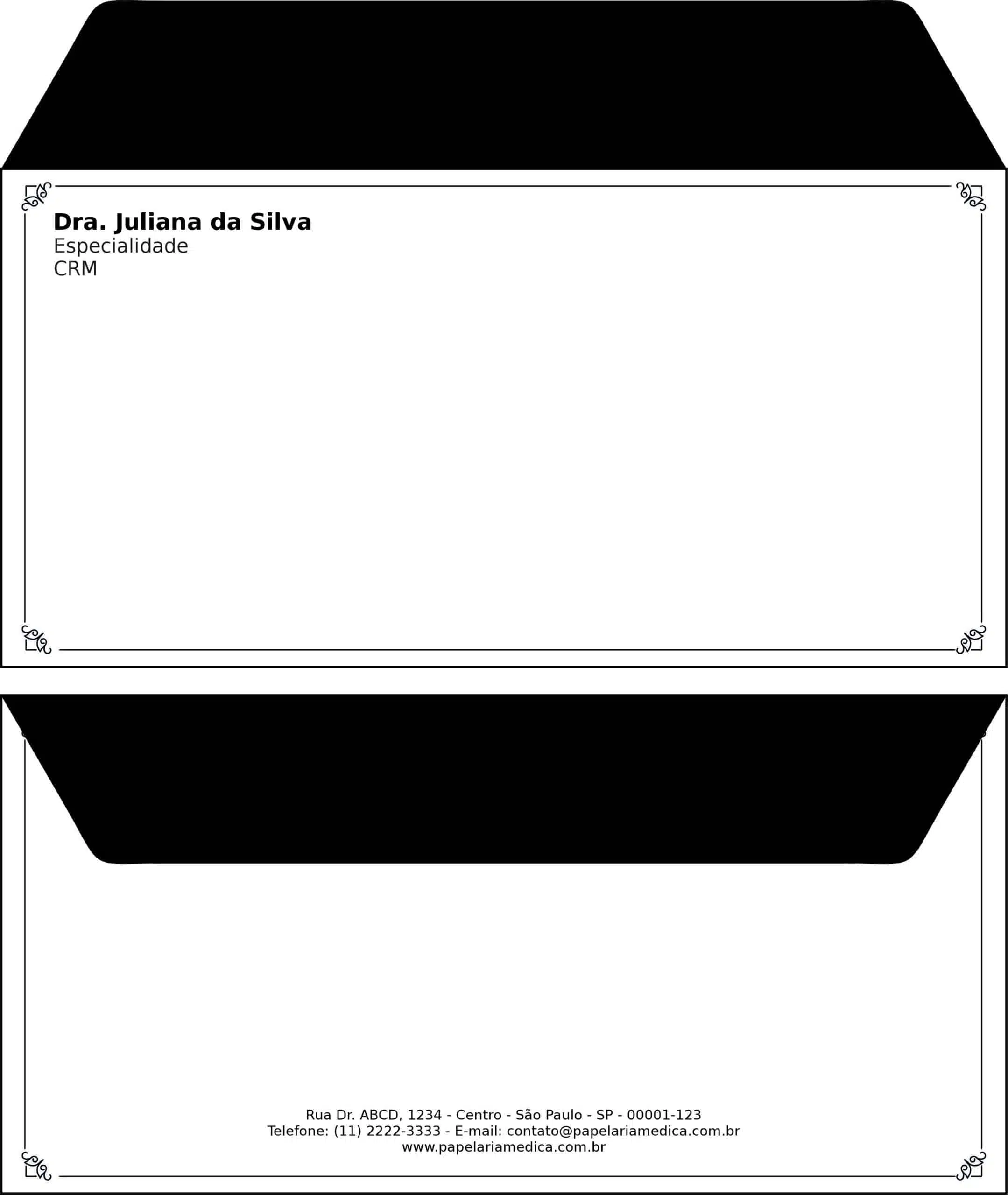 Envelope Ofício (Carta) Clínica Geral Tanta
