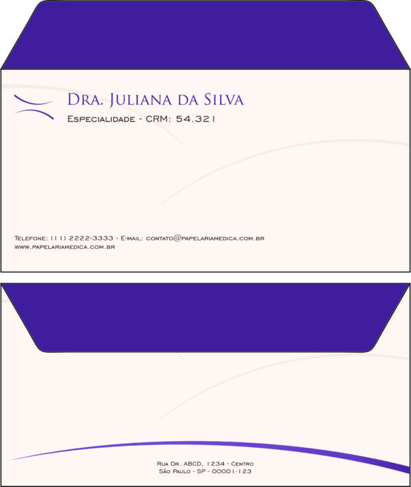 Envelope Ofício (Carta) Clínica Geral Rosetta Envelope Ofício (Carta) Clínica Geral Rosetta