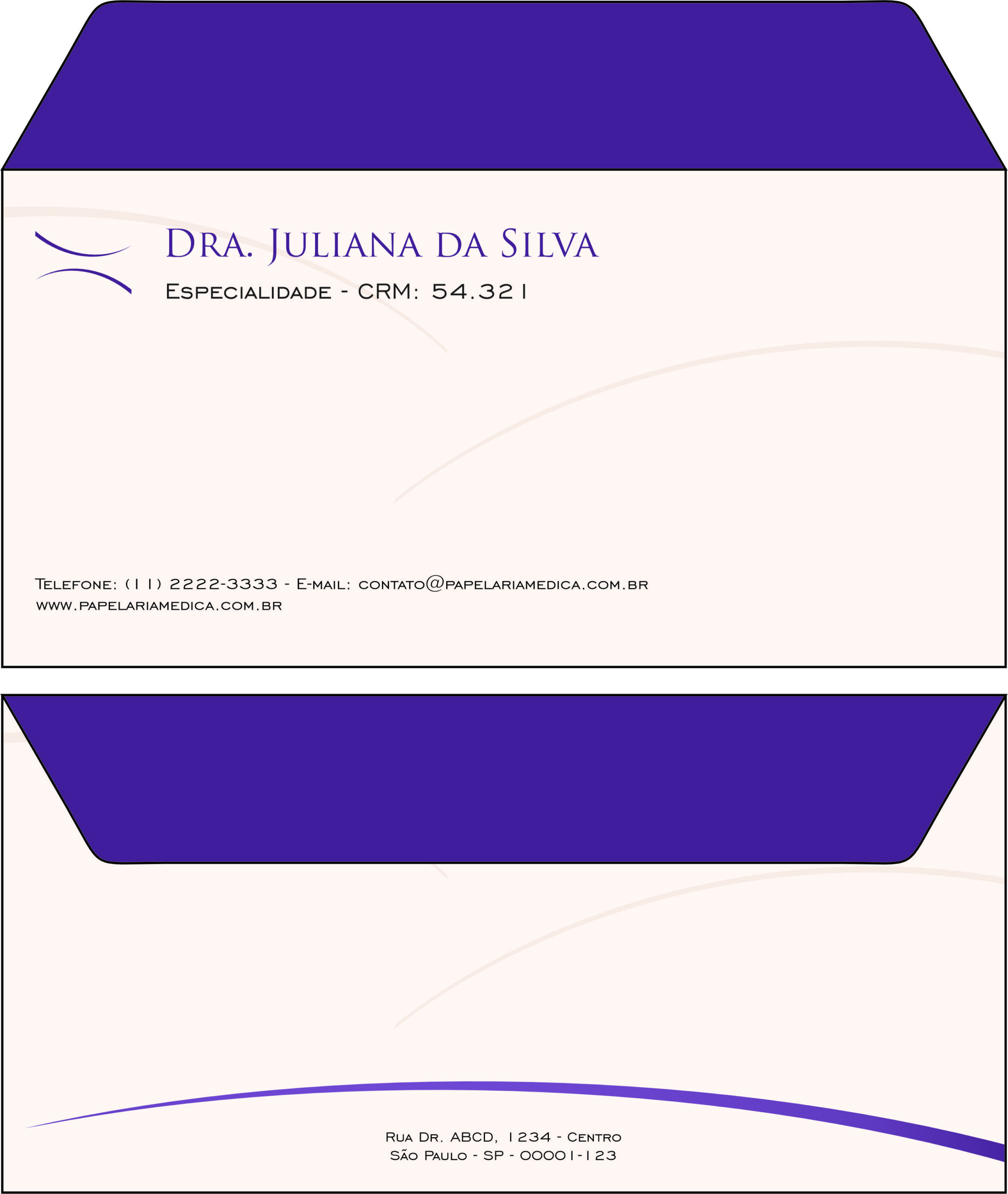 Envelope Ofício (Carta) Clínica Geral Rosetta