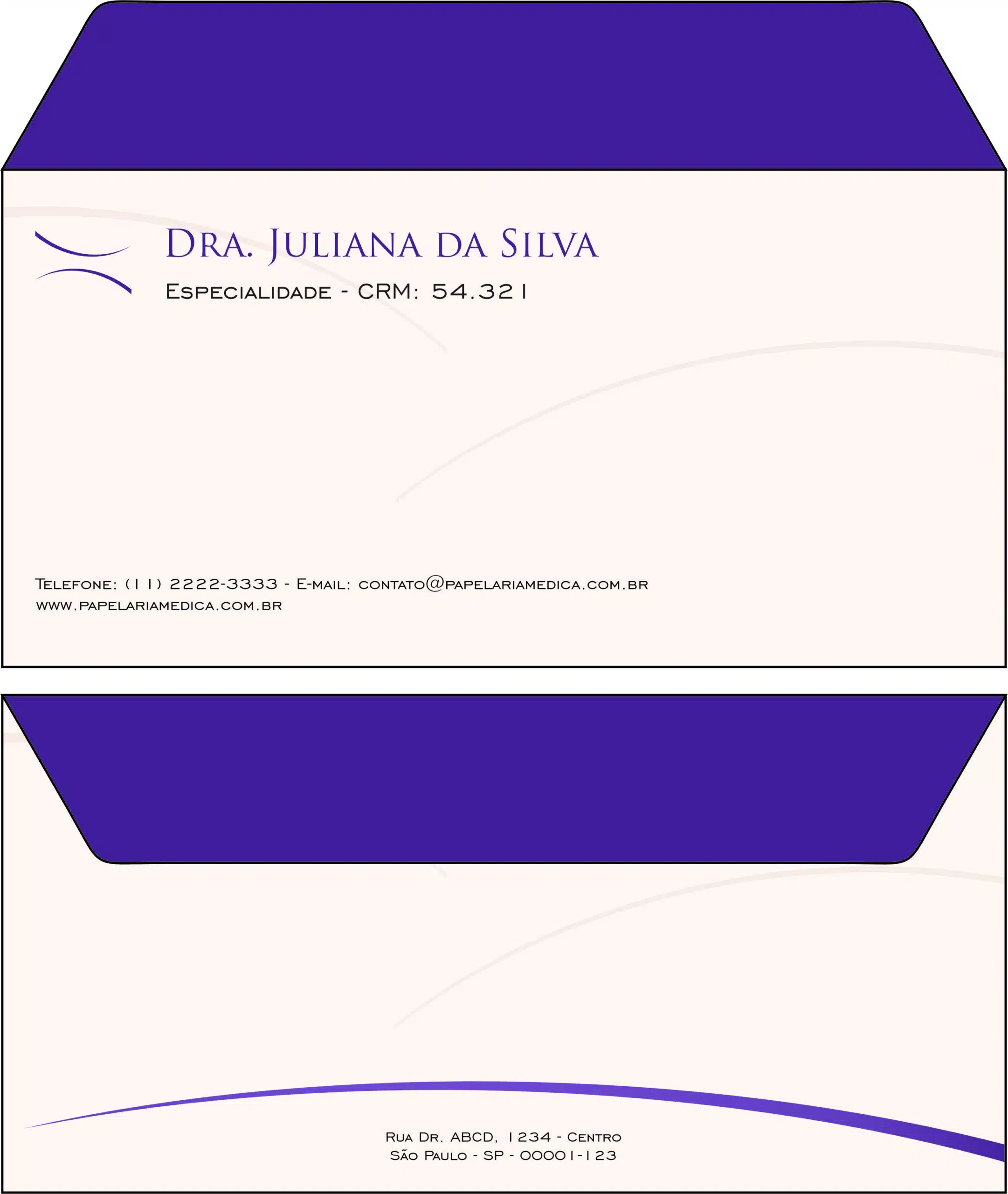 Envelope Ofício (Carta) Clínica Geral Rosetta