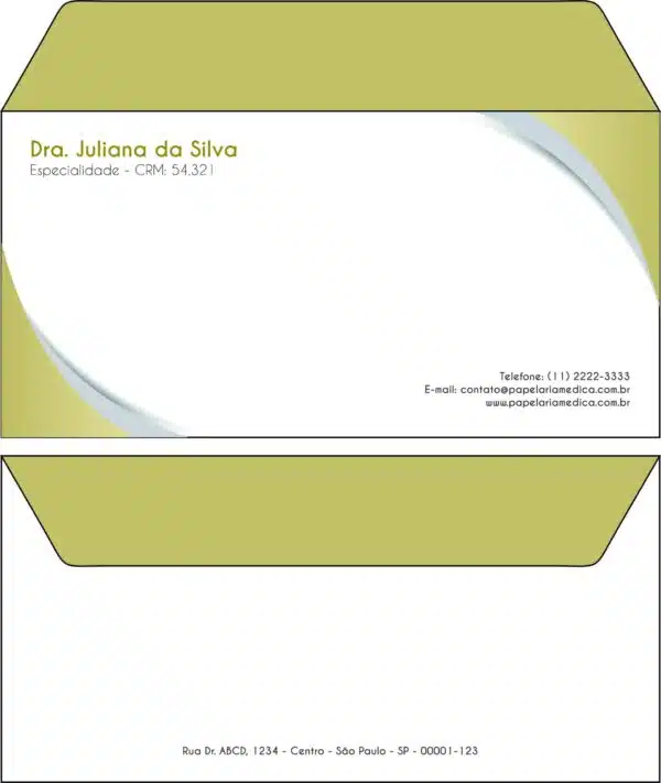 Envelope Ofício (Carta) Clínica Geral Porto Said Envelope Ofício (Carta) Clínica Geral Porto Said