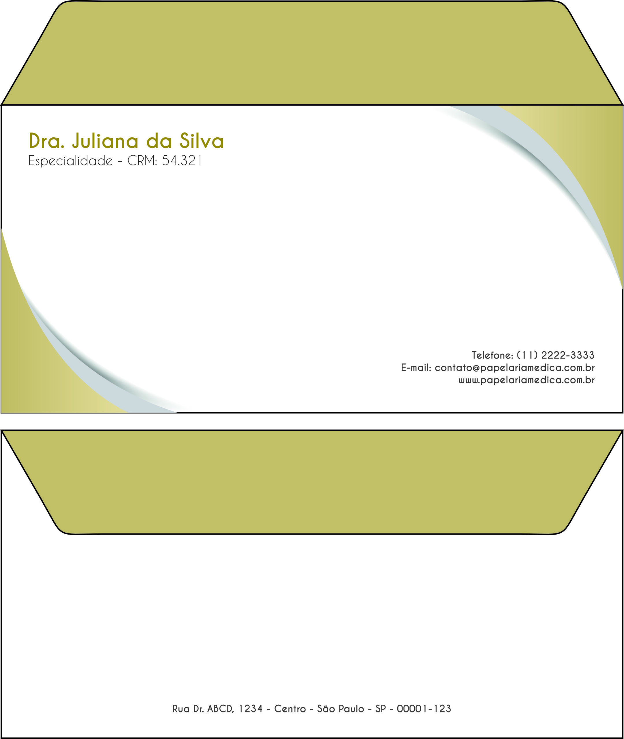 Envelope Ofício (Carta) Clínica Geral Porto Said