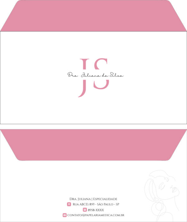 Envelope Ofício (Carta) Dermatologista Windsor Envelope Ofício (Carta) Dermatologista Windsor