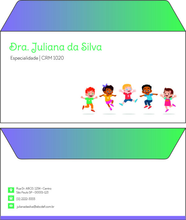 Envelope Ofício (Carta) Pediatra Opole Envelope Ofício (Carta) Pediatra Opole