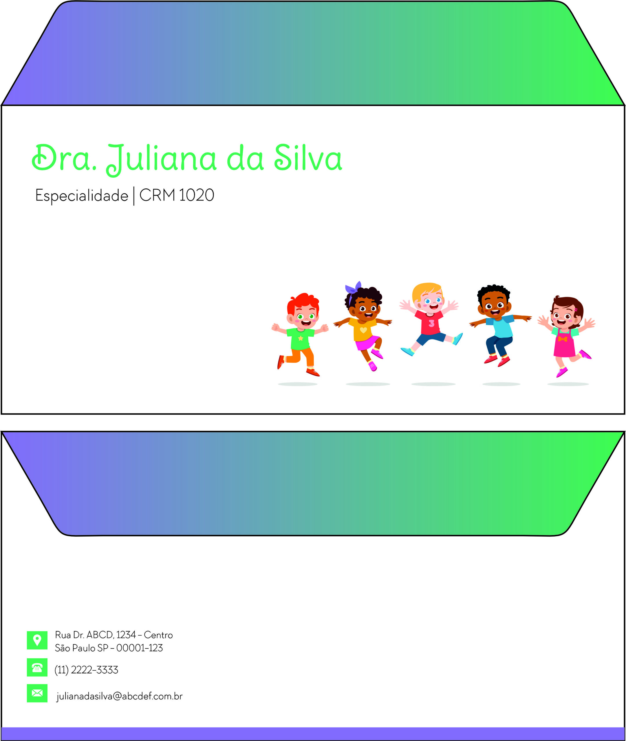 Envelope Ofício (Carta) Pediatra Opole