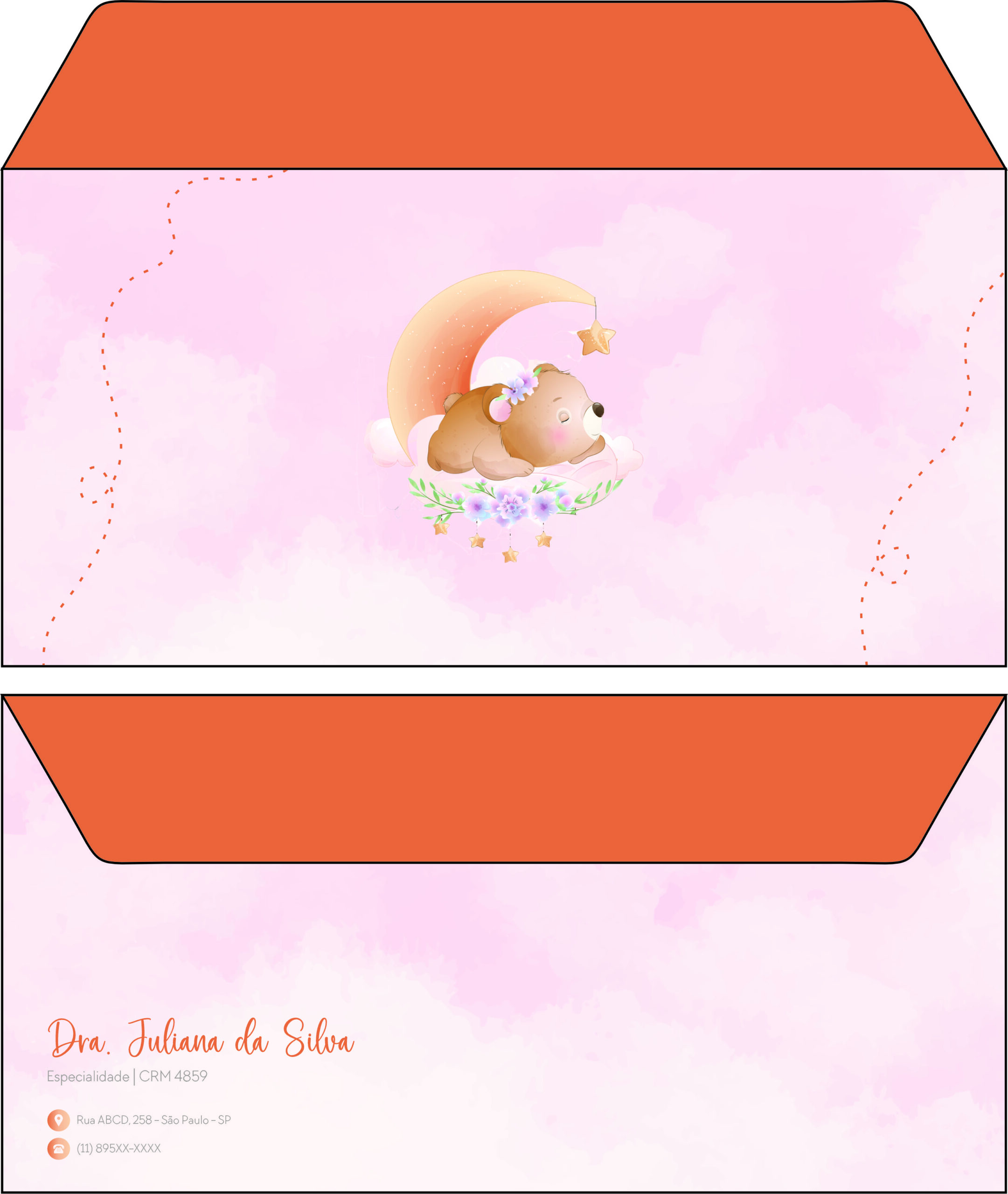 Envelope Ofício (Carta) Pediatra Poznan