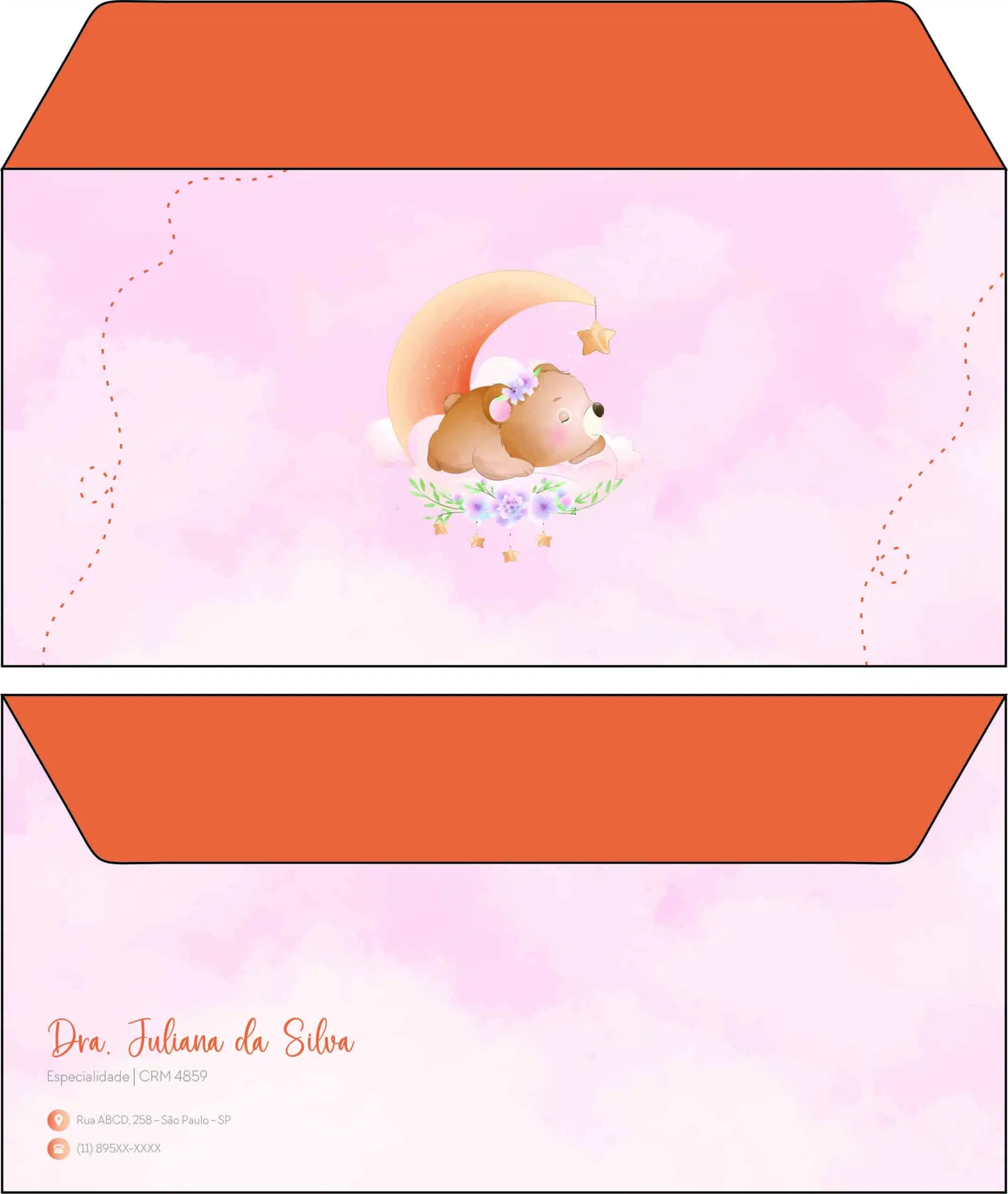 Envelope Ofício (Carta) Pediatra Poznan