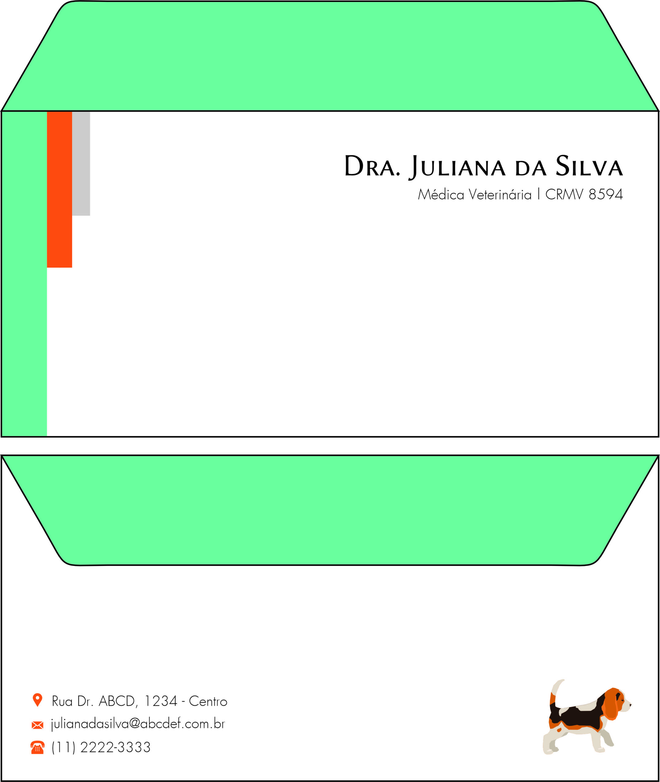 Envelope Ofício (Carta) Veterinária Bludenz
