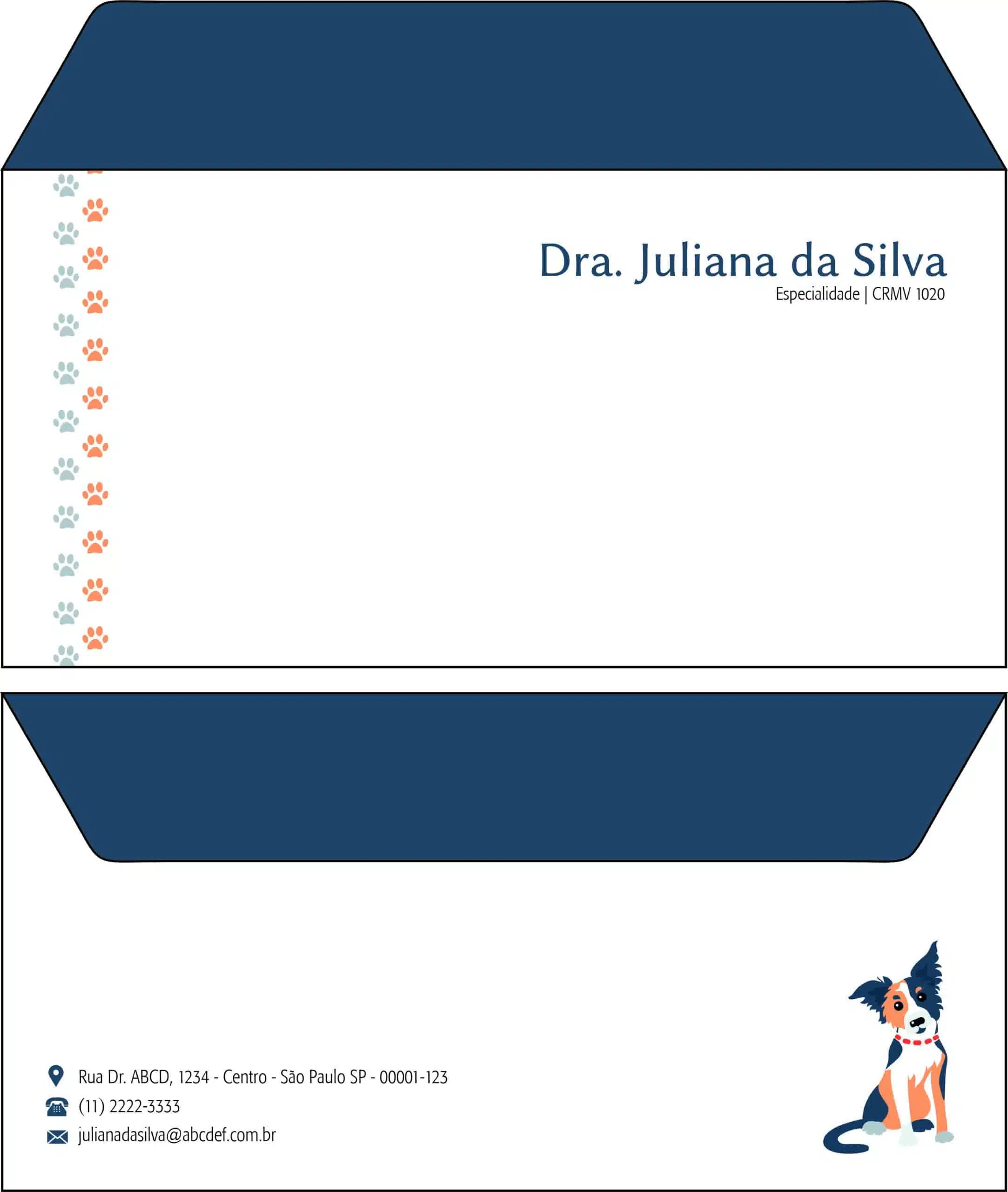 Envelope Ofício (Carta) Veterinário Wels
