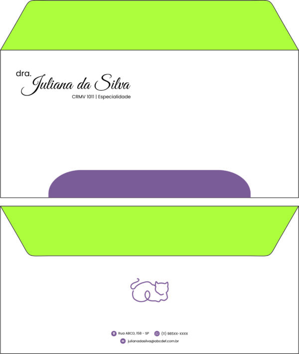Envelope Ofício (Carta) Veterinário Liezen Envelope Ofício (Carta) Veterinário Liezen