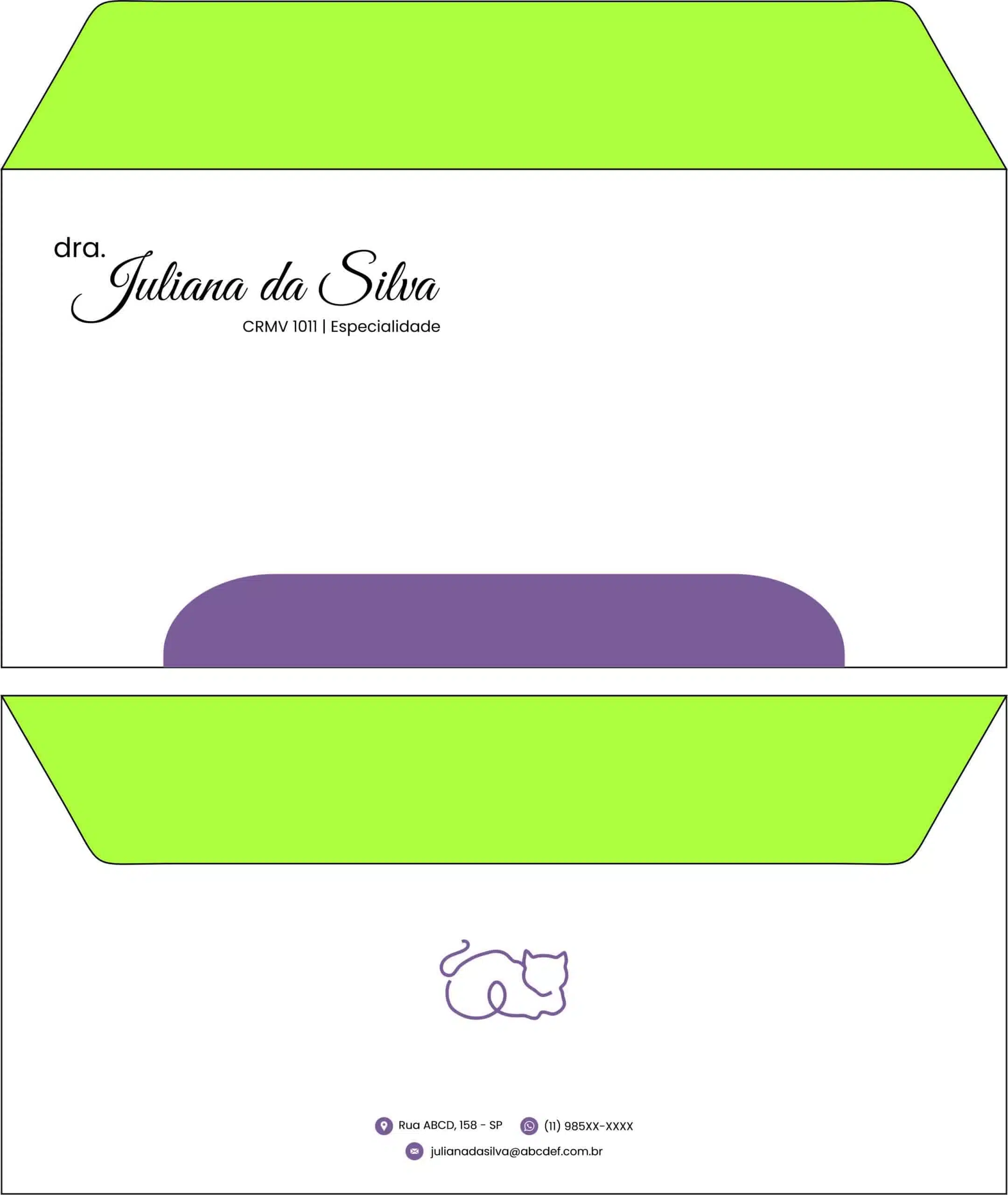 Envelope Ofício (Carta) Veterinário Liezen