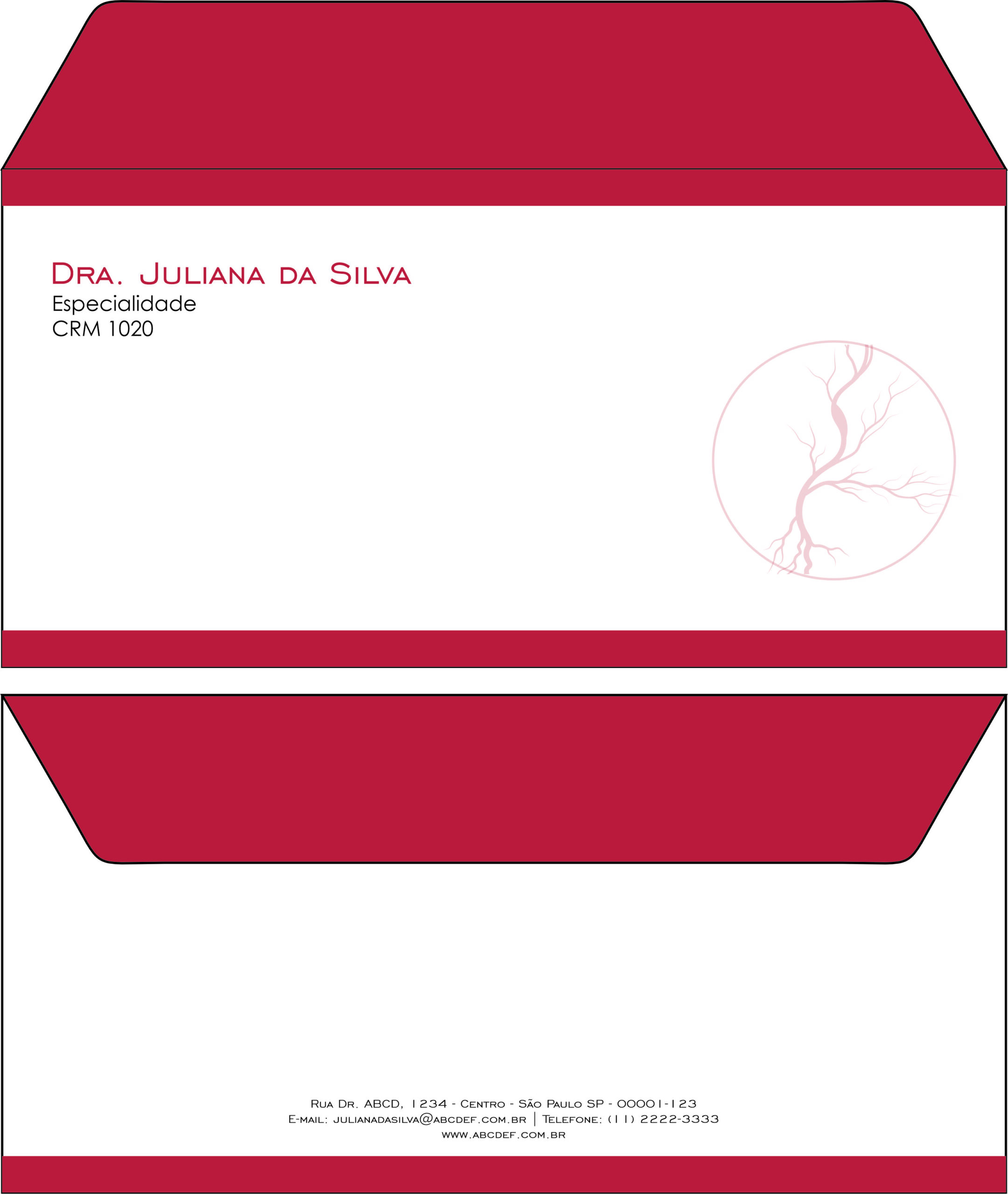 Envelope Ofício (Carta) Angiologia e Vascular Antuérpia