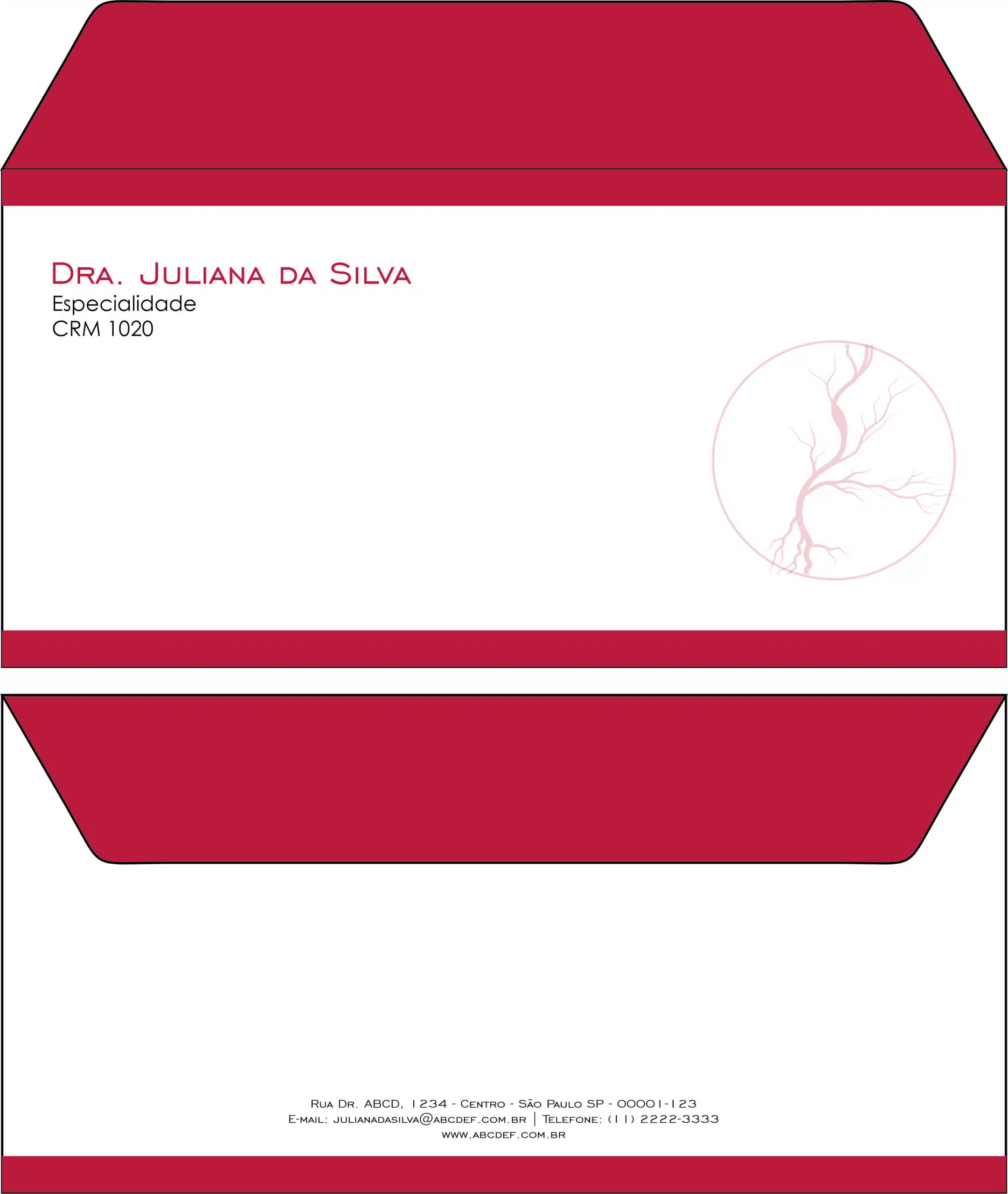 Envelope Ofício (Carta) Angiologia e Vascular Antuérpia