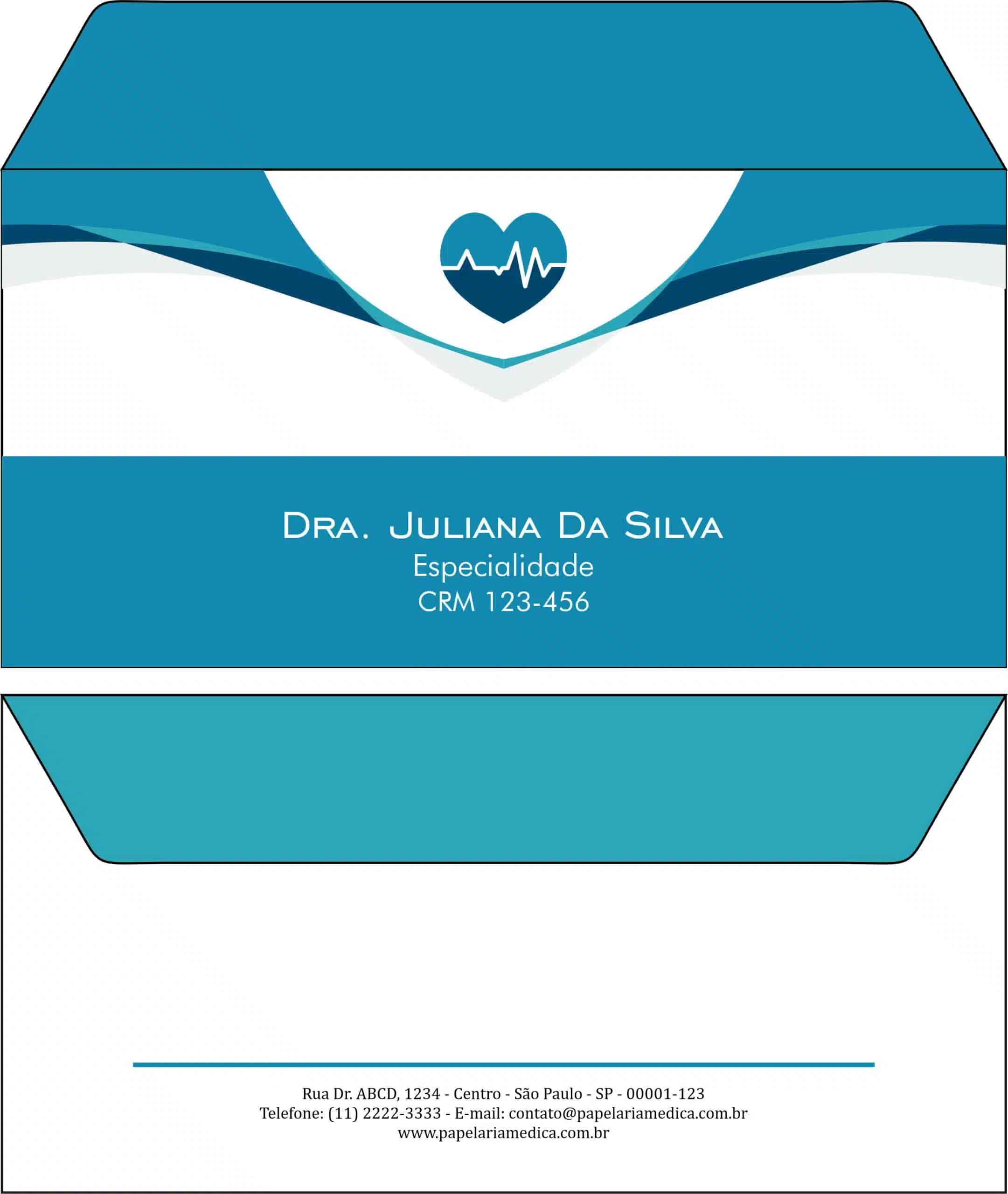 Envelope Ofício (Carta) Cardiologista Lisse