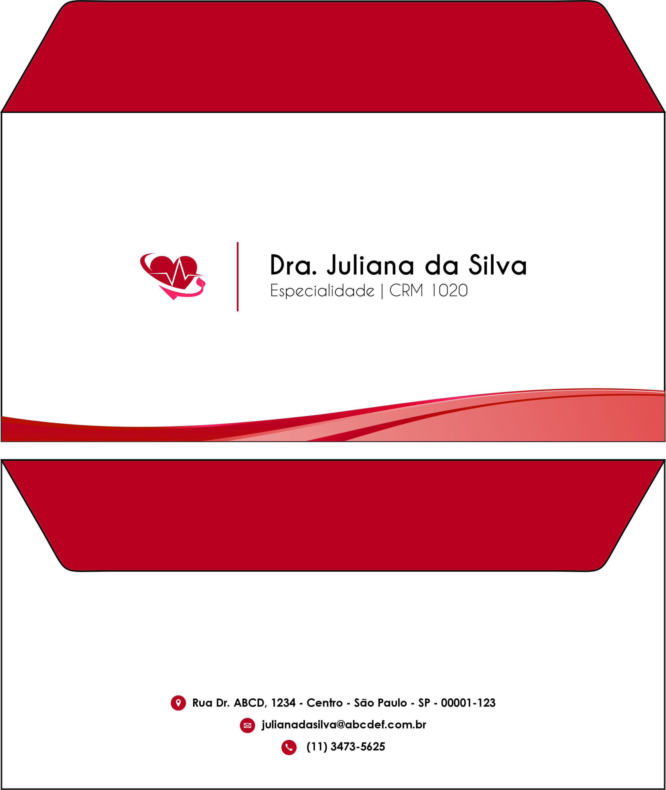 Envelope Ofício (Carta) Cardiologista Gouda