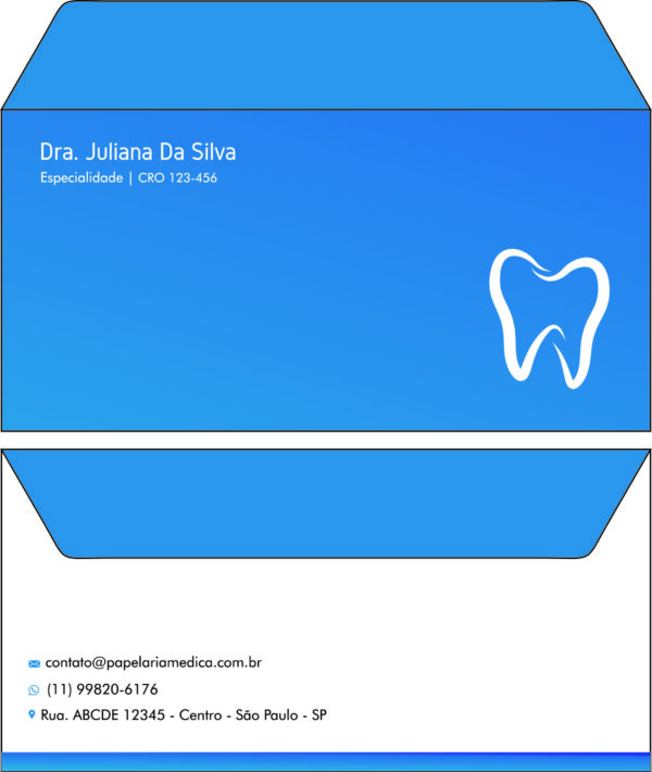 Envelope Ofício (Carta) Odontológico Marselha
