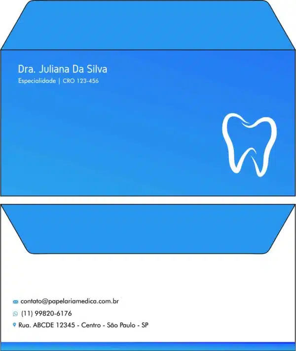 Envelope Ofício (Carta) Odontológico Marselha Envelope Ofício (Carta) Odontológico Marselha