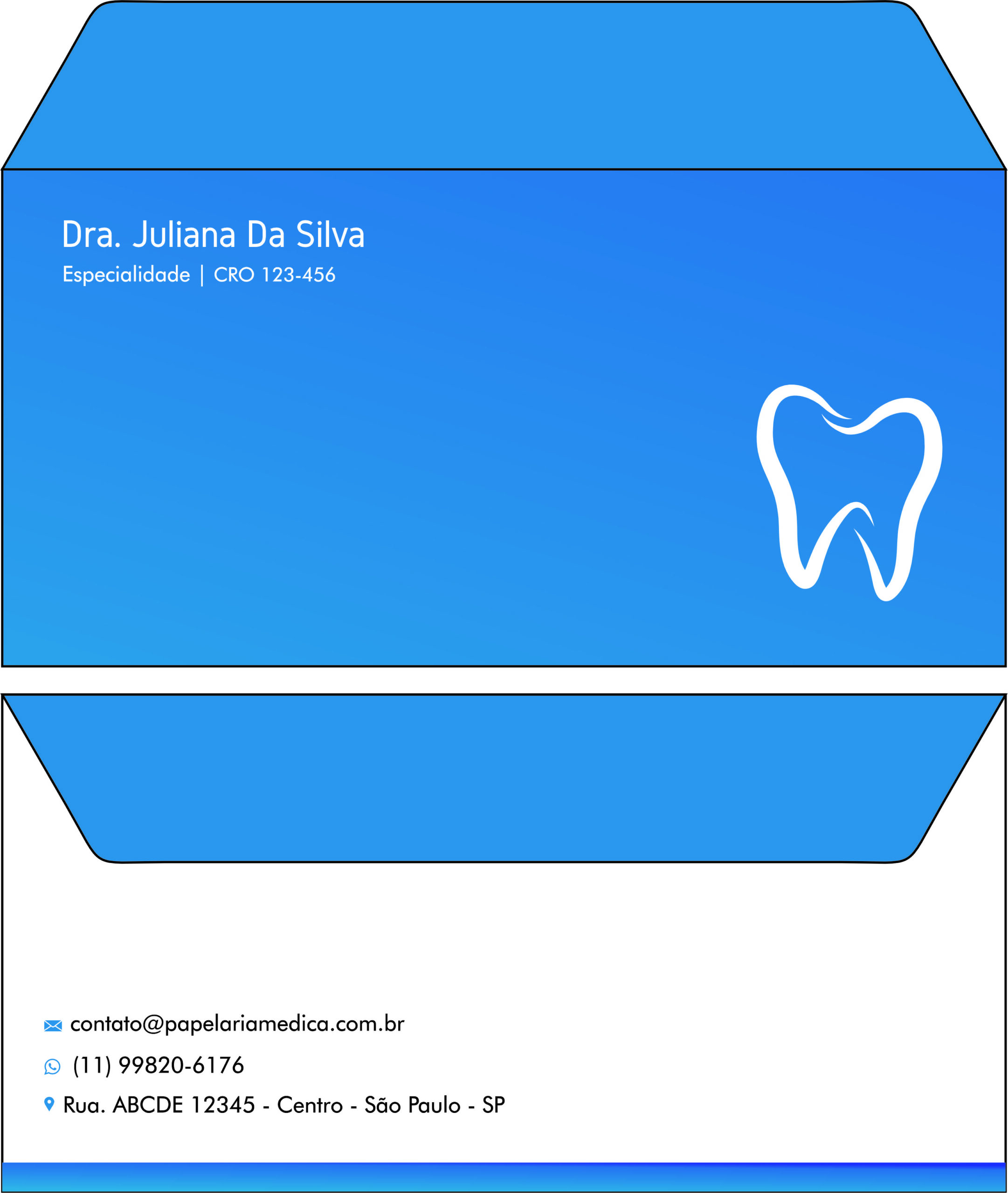 Envelope Ofício (Carta) Odontológico Marselha