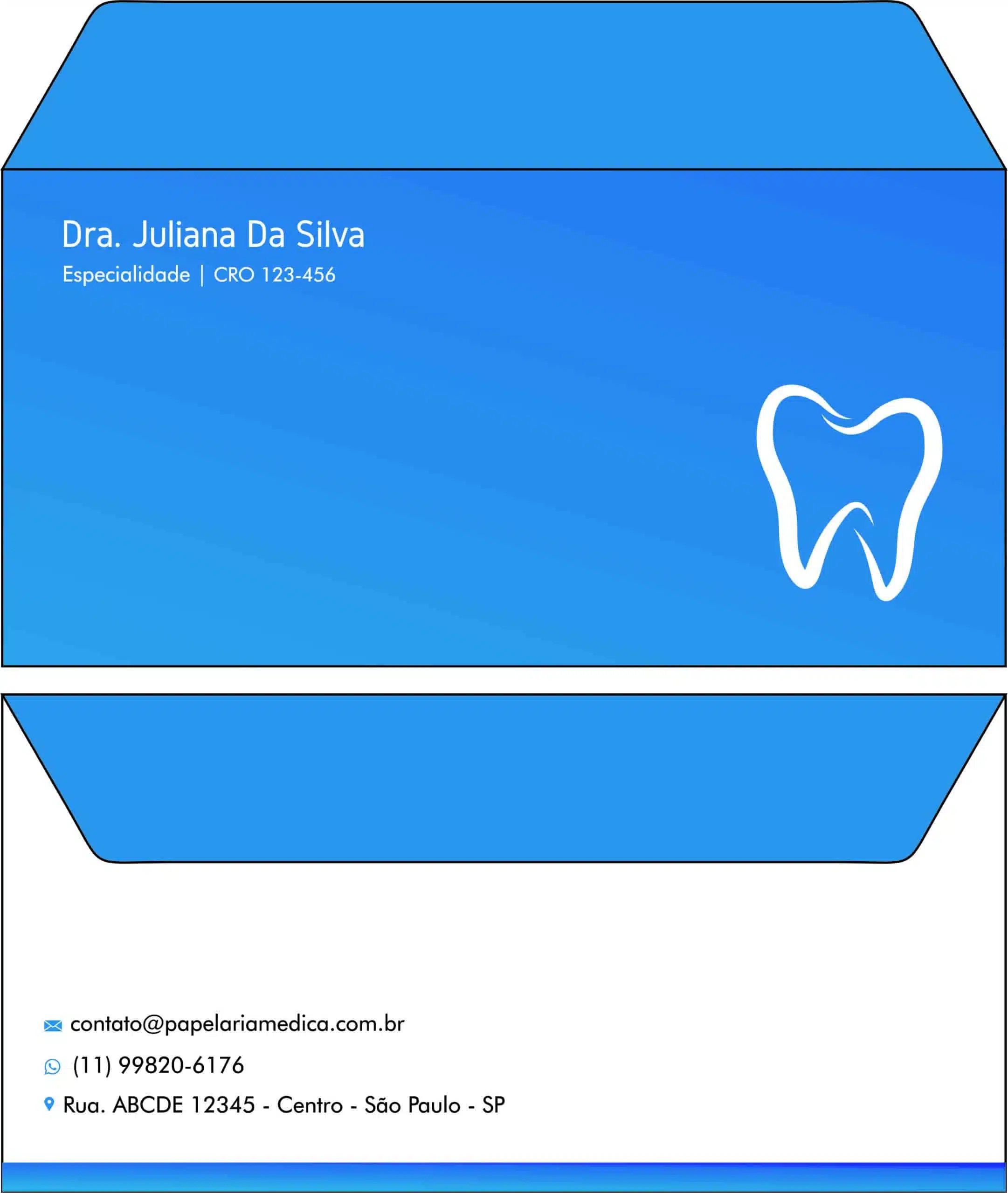 Envelope Ofício (Carta) Odontológico Marselha