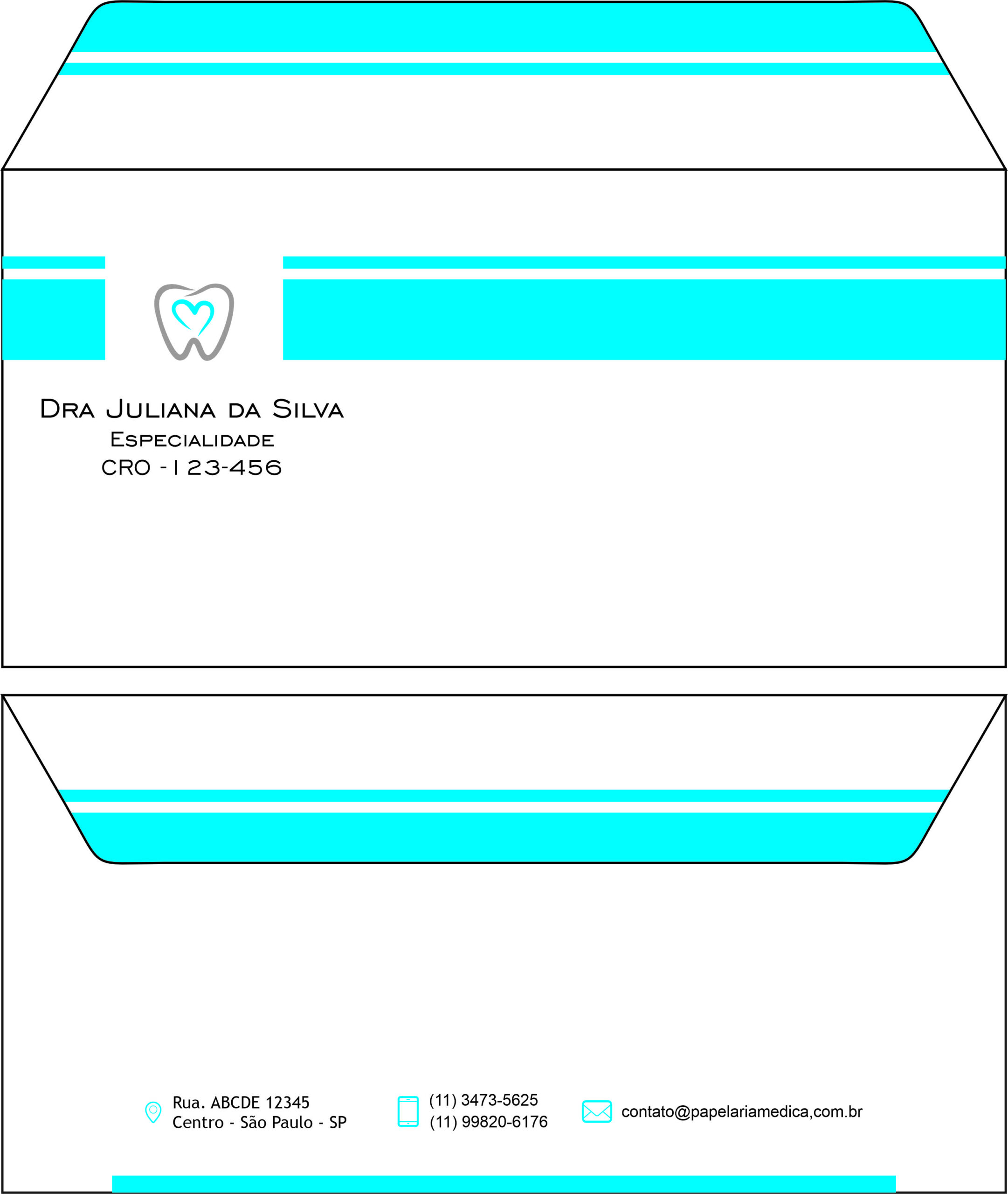 Envelope Ofício (Carta) Odontologia Rennes