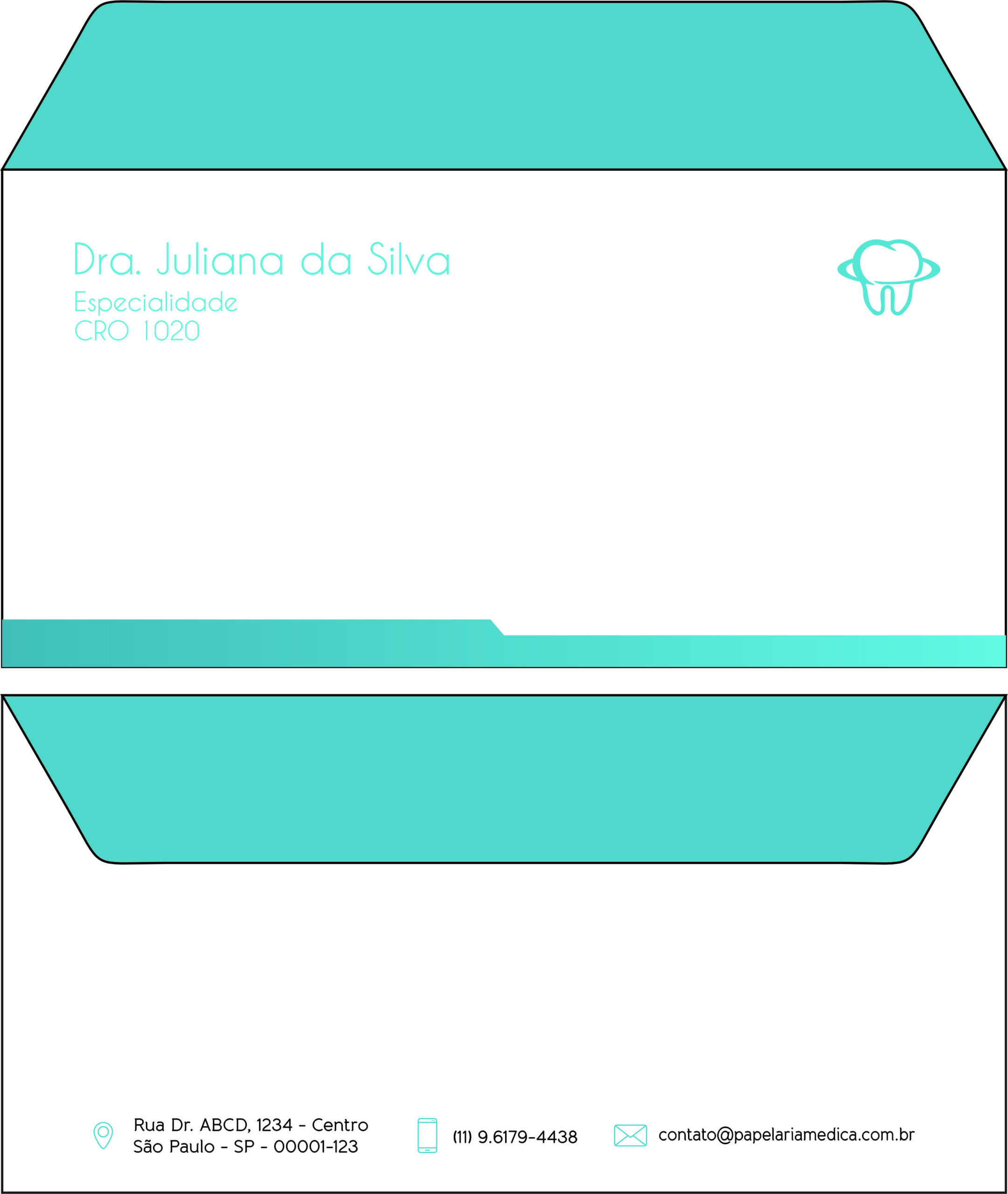 Envelope Ofício (Carta) Odontologia Lille
