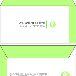Envelope Ofício (Carta) Fisioterapia Corinto