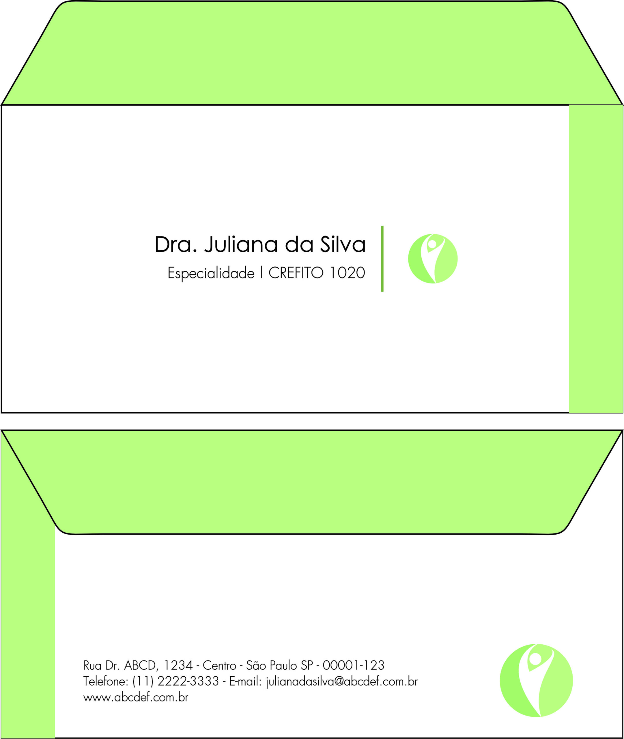 Envelope Ofício (Carta) Fisioterapia Corinto