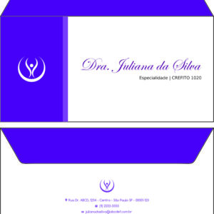 Envelope Ofício (Carta) Fisioterapia Mileto