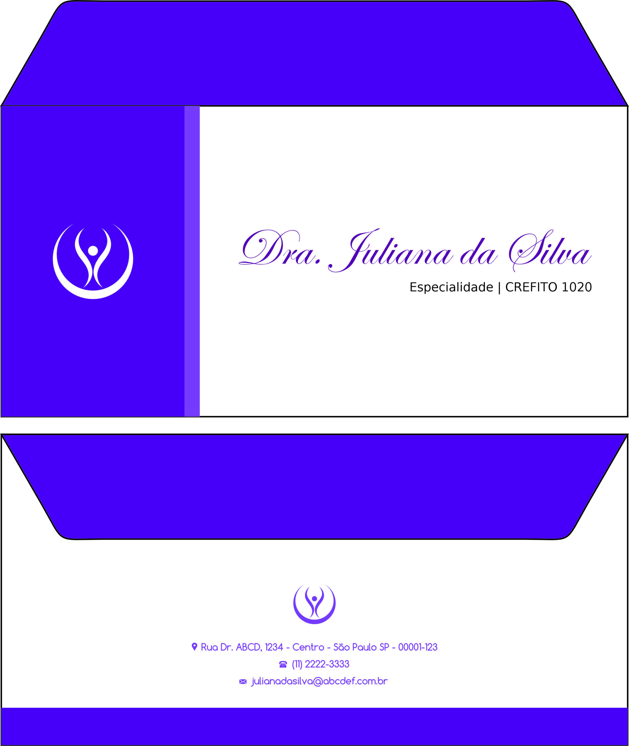 Envelope Ofício (Carta) Fisioterapia Mileto