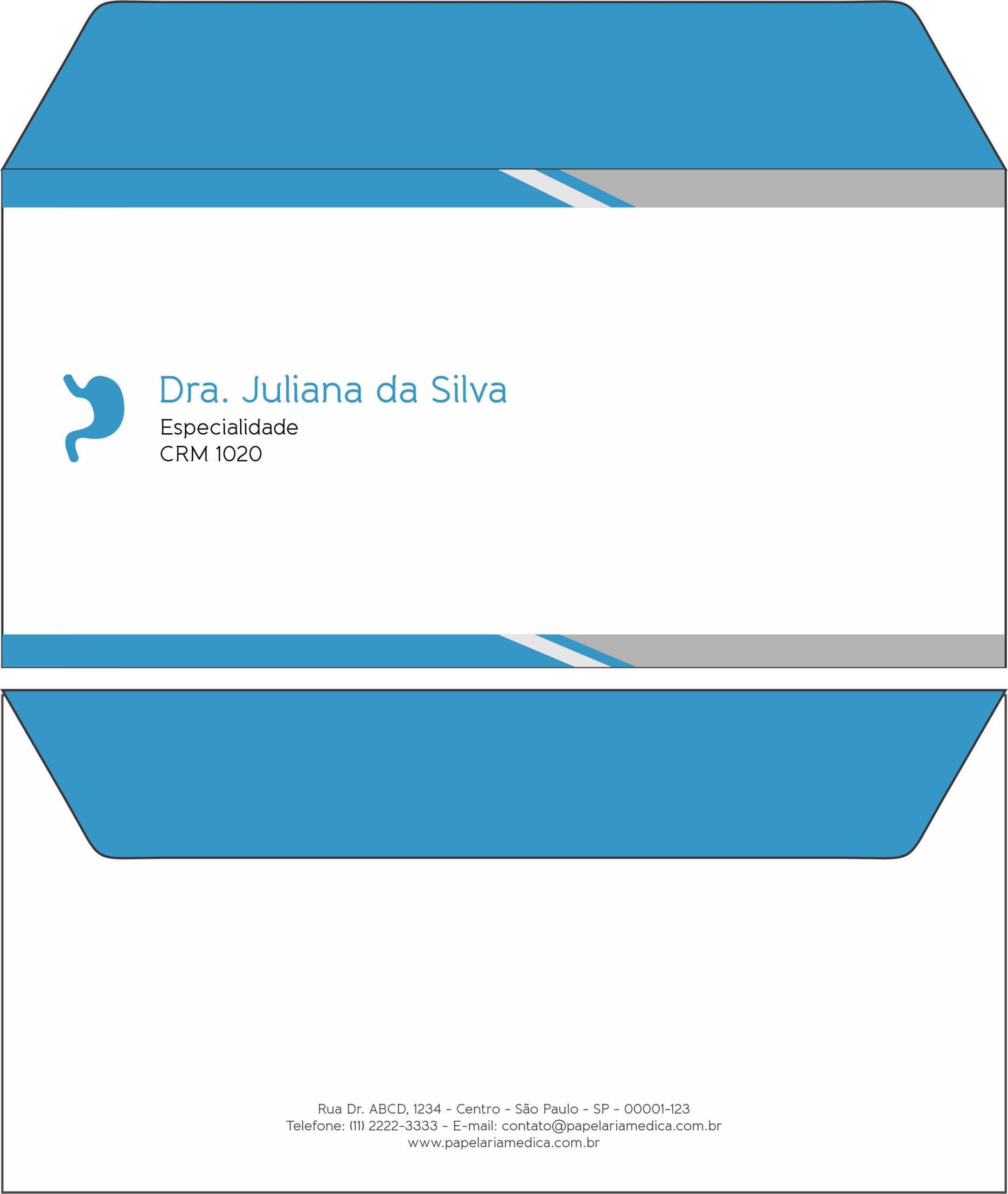 Envelope Ofício (Carta) Gastroenterologia Samara