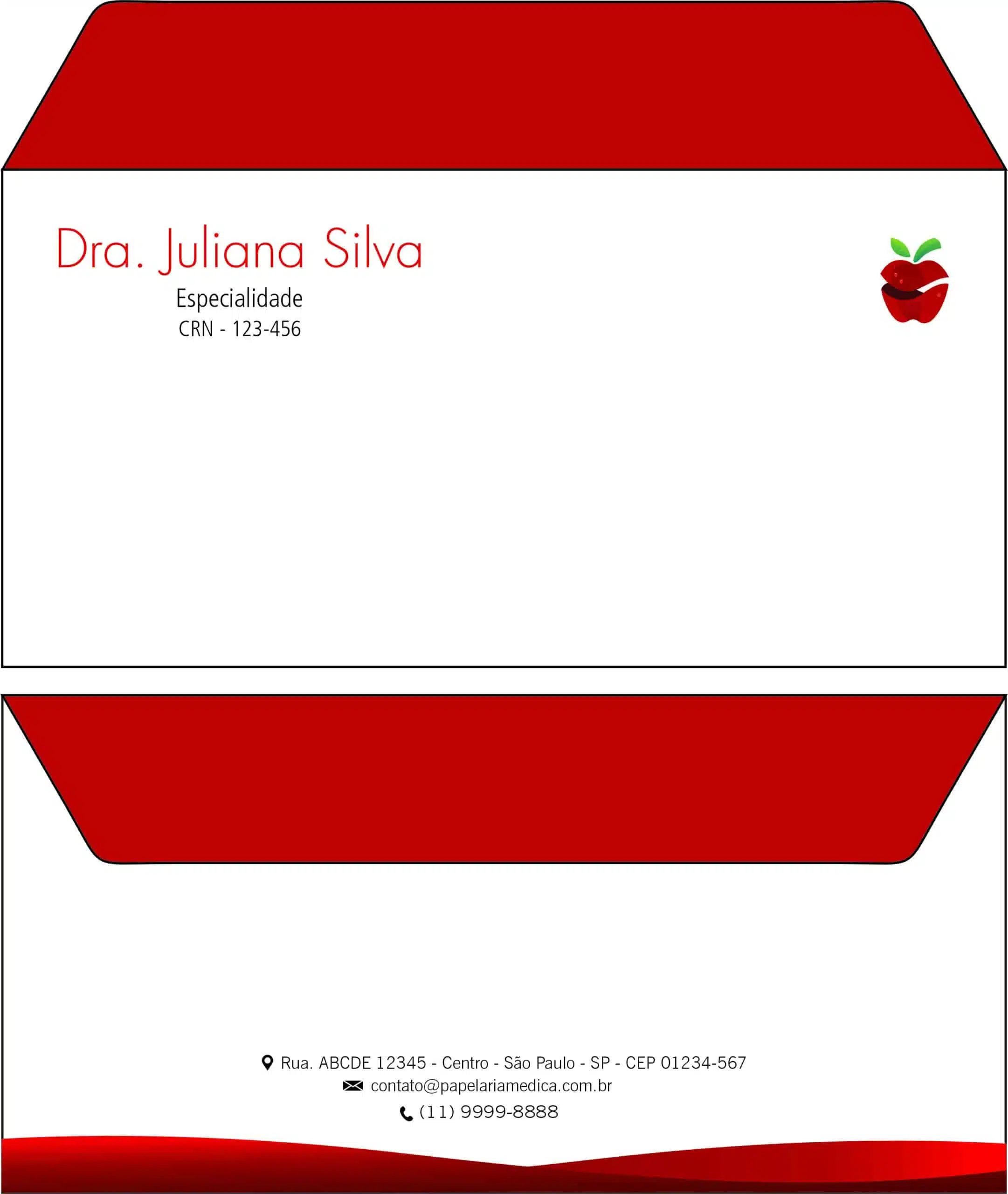 Envelope Ofício (Carta) Nutricionista Rosário