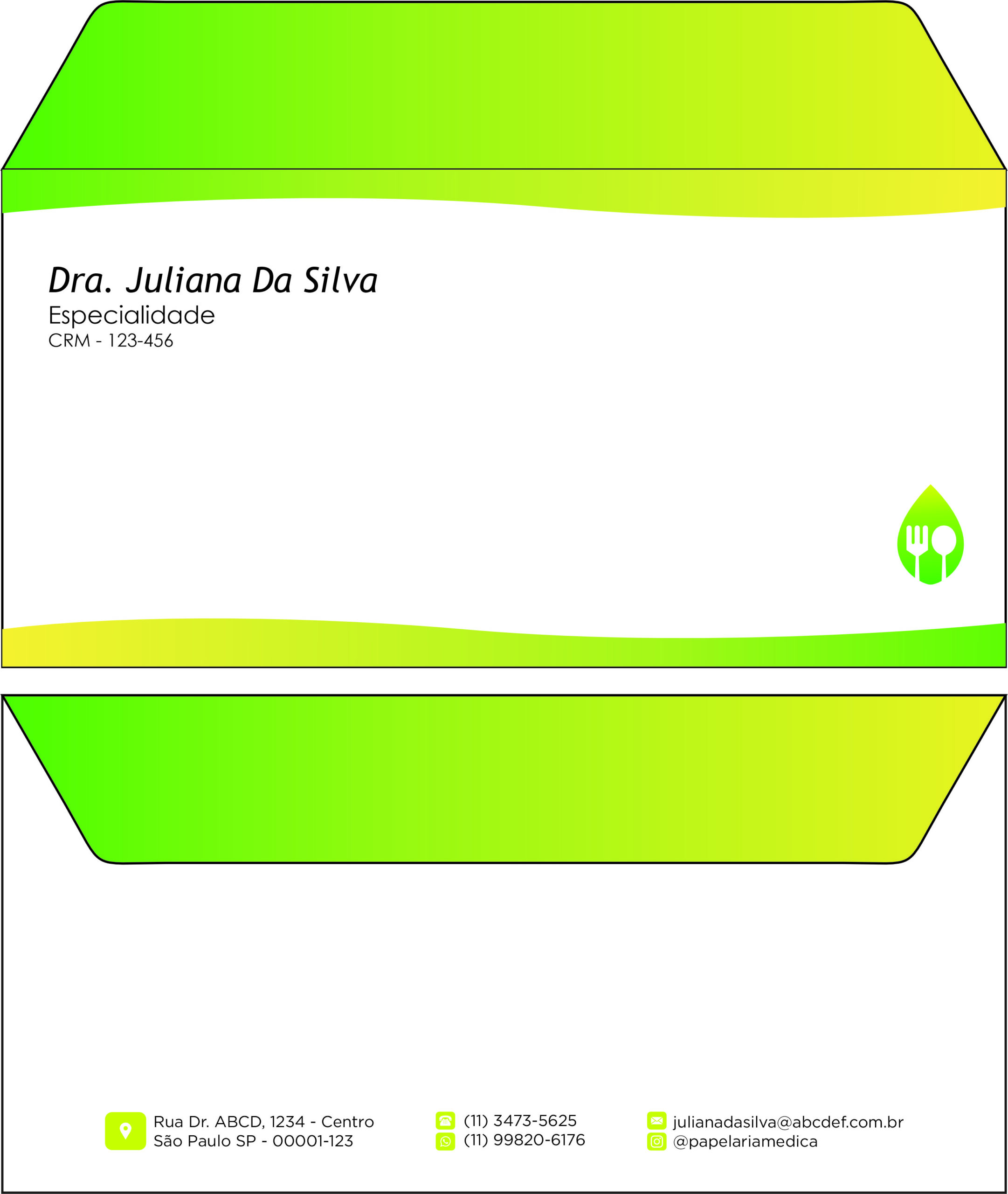 Envelope Ofício (Carta) Nutricionista Buenos Aires