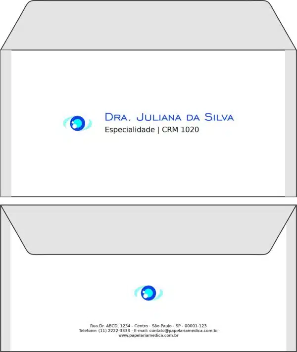Envelope Ofício (Carta) Oftalmologia Helsingborg Envelope Ofício (Carta) Oftalmologia Helsingborg