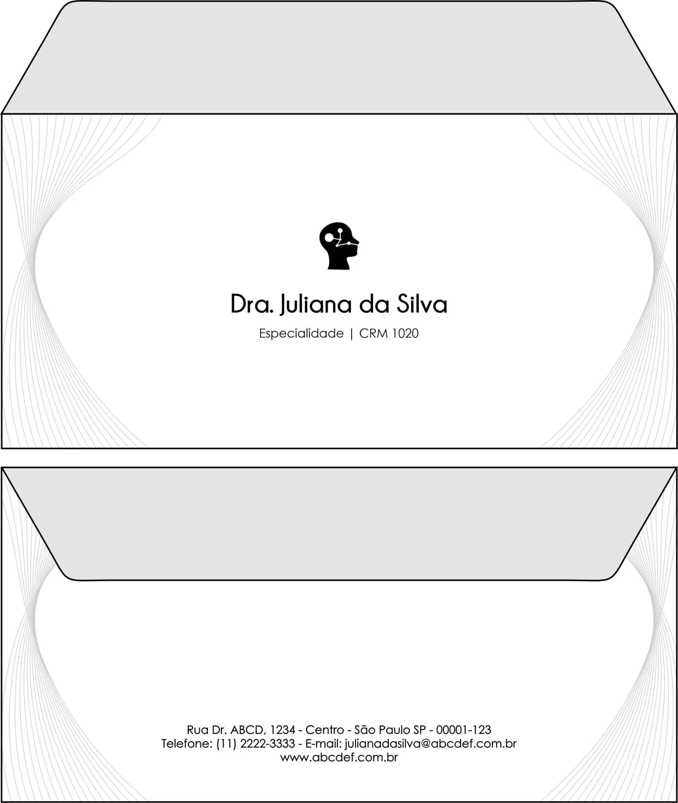 Envelope Ofício (Carta) Otorrinolaringologista Myrina
