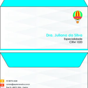 Envelope Ofício (Carta) Pediatra Estetino
