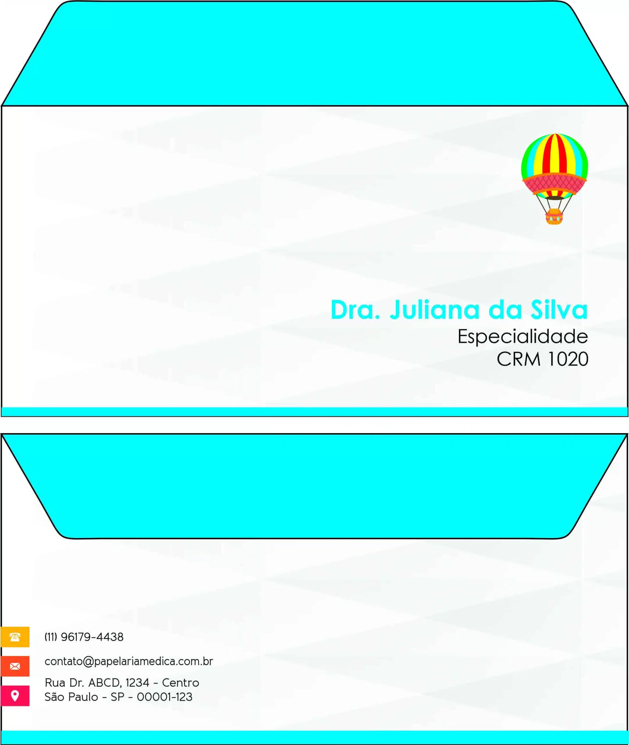 Envelope Ofício (Carta) Pediatra Estetino