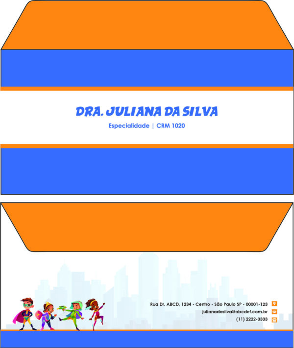 Envelope Ofício (Carta) Pediatra Radom Envelope Ofício (Carta) Pediatra Radom