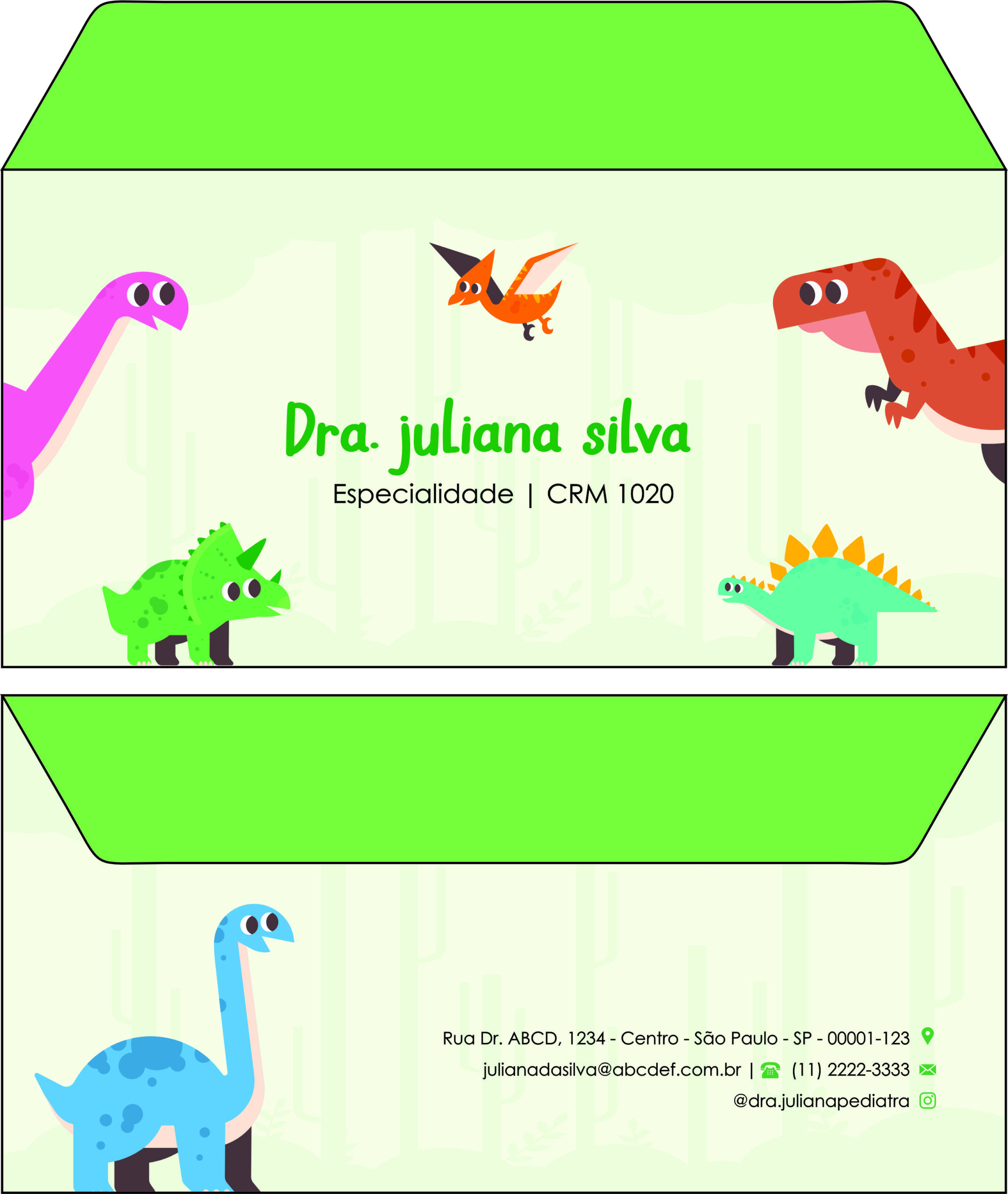Envelope Ofício (Carta) Pediatra Sopot