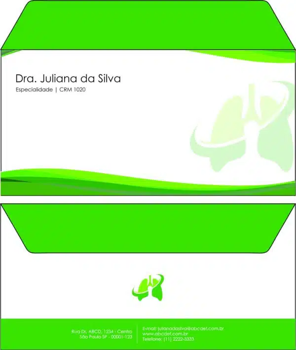 Envelope Ofício (Carta) Pneumologia Copenhague Envelope Ofício (Carta) Pneumologia Copenhague