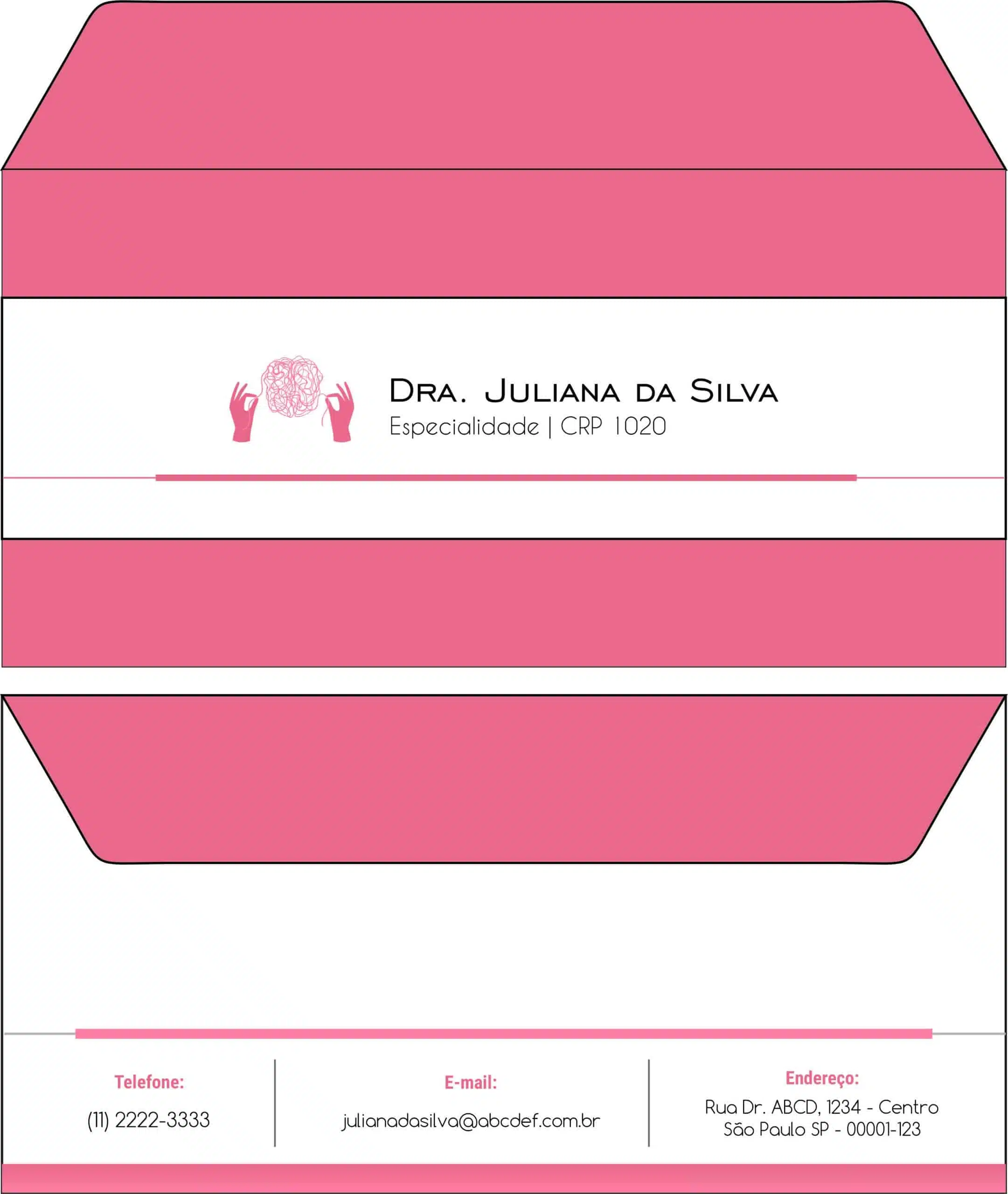 Envelope Ofício (Carta) Psicológico Dresden