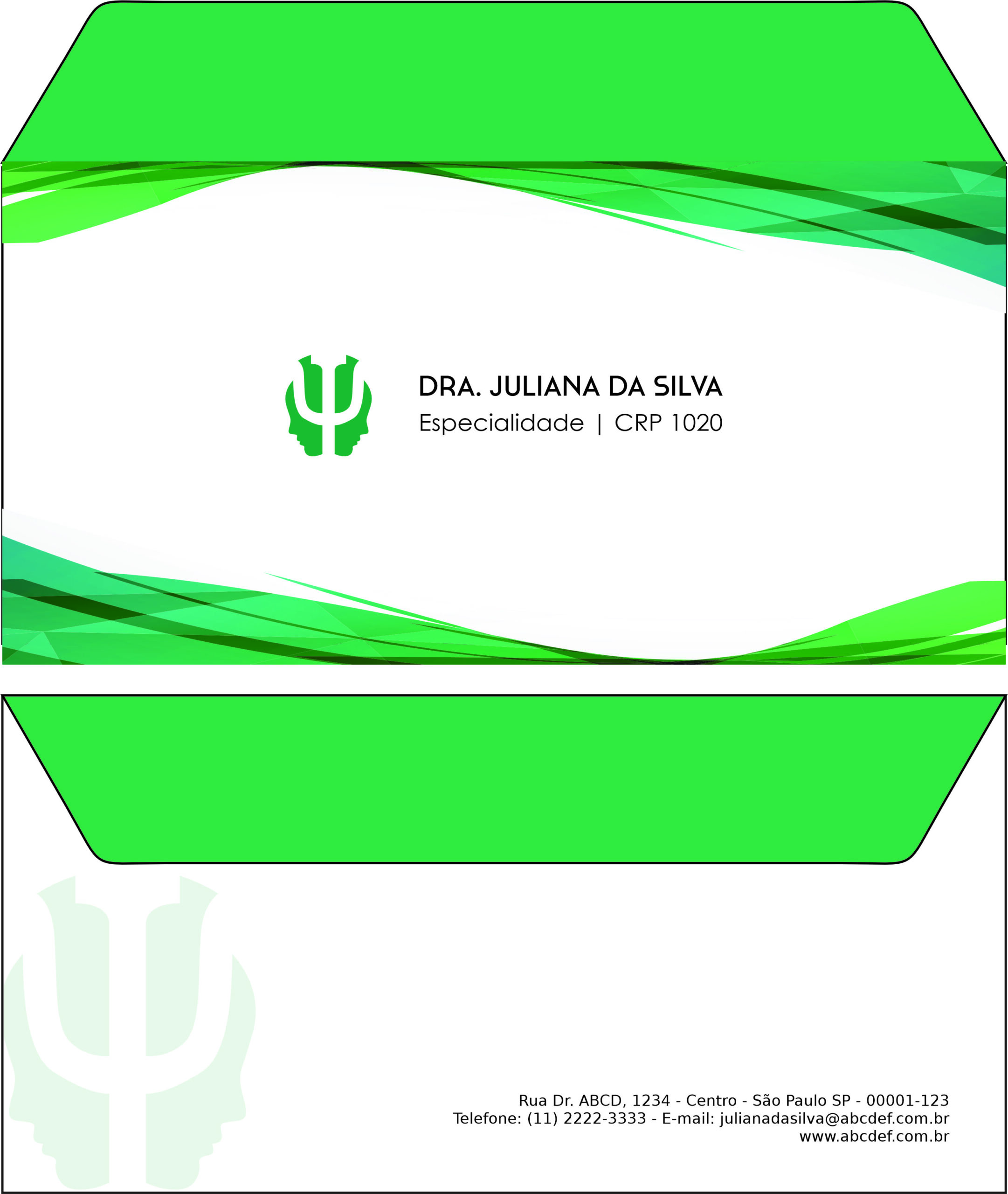 Envelope Ofício (Carta) Psicológico Colônia